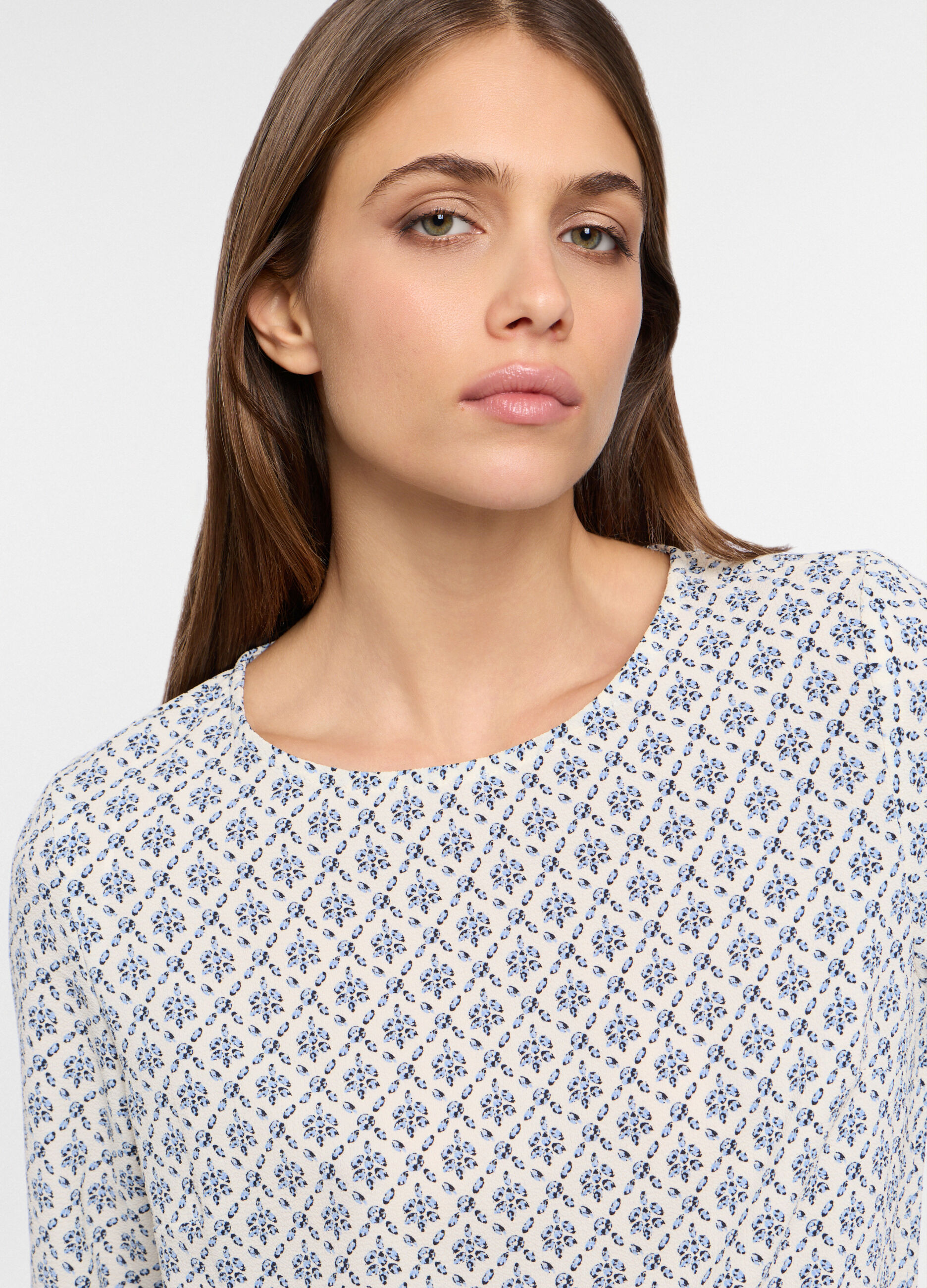 Blusa con stampa donna_2