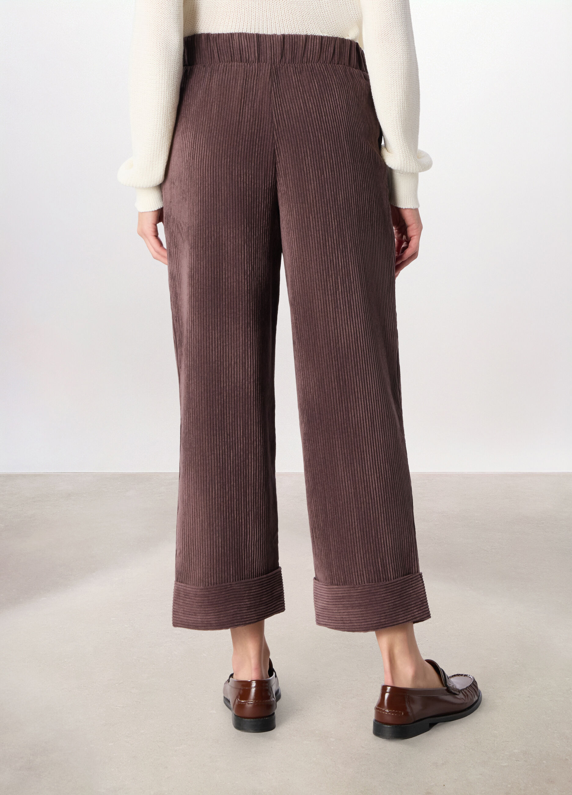 Pantaloni in velluto a coste donna_1