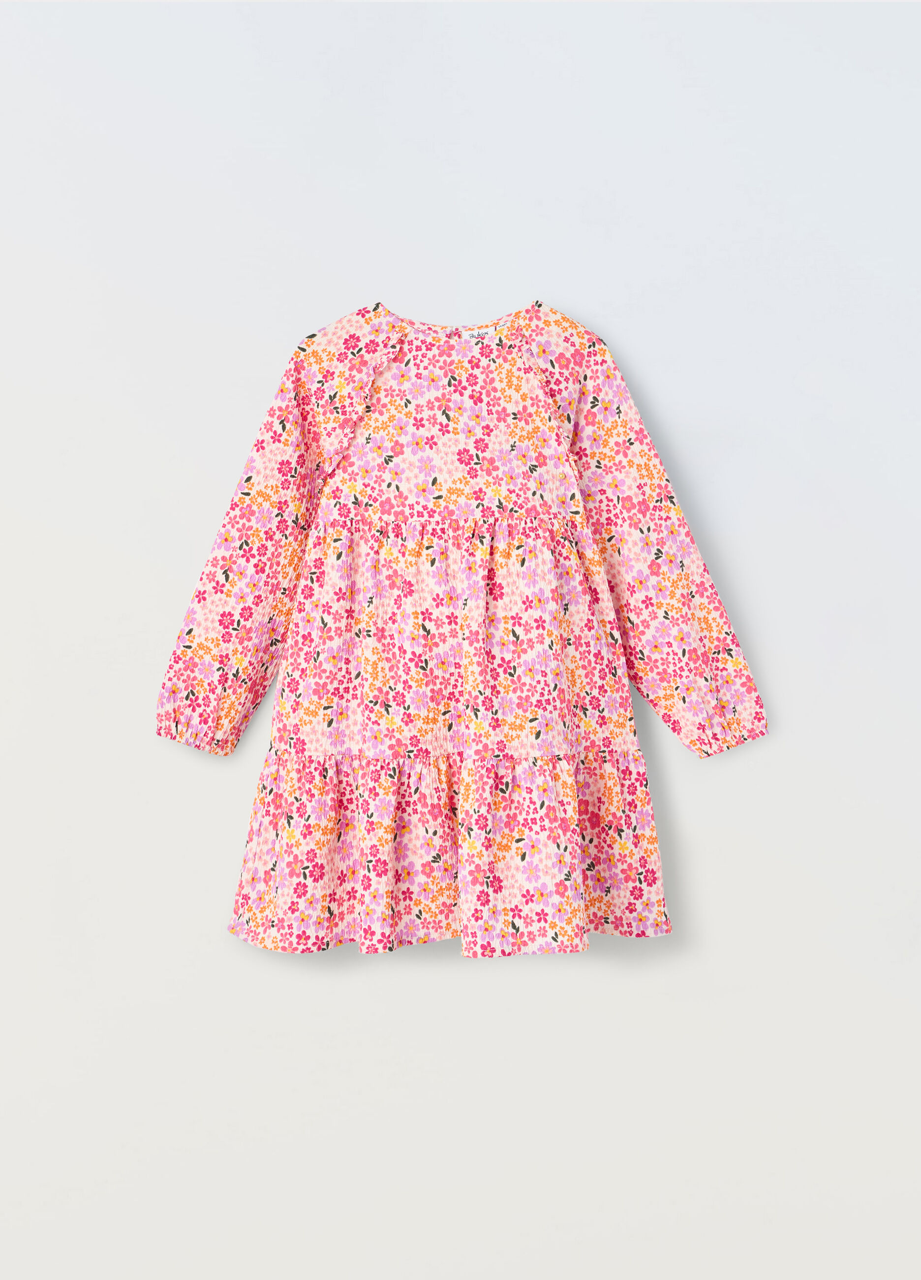 Vestito floreale a balze bambina_0