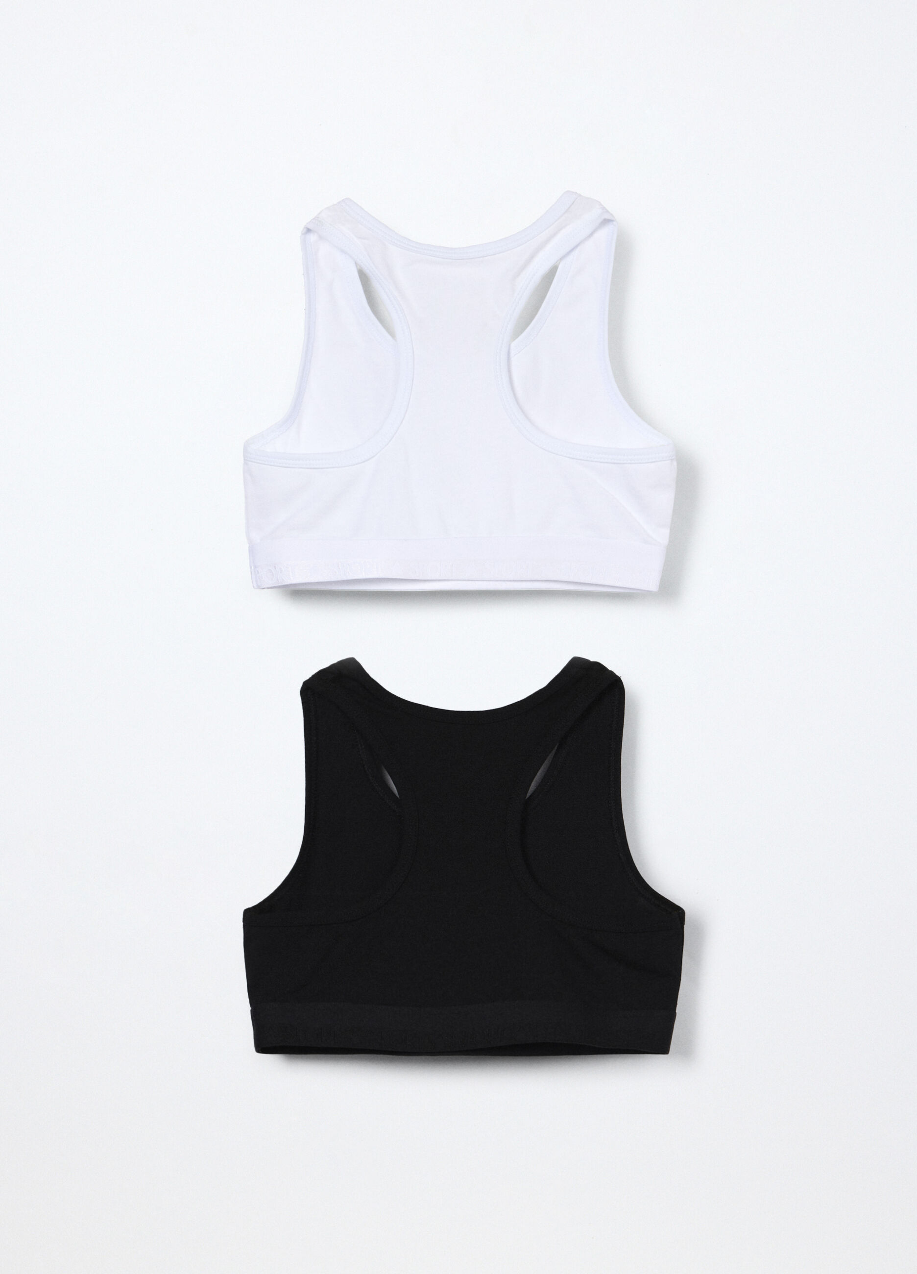 Pack 2 top in jersey di cotone stretch ragazza_1