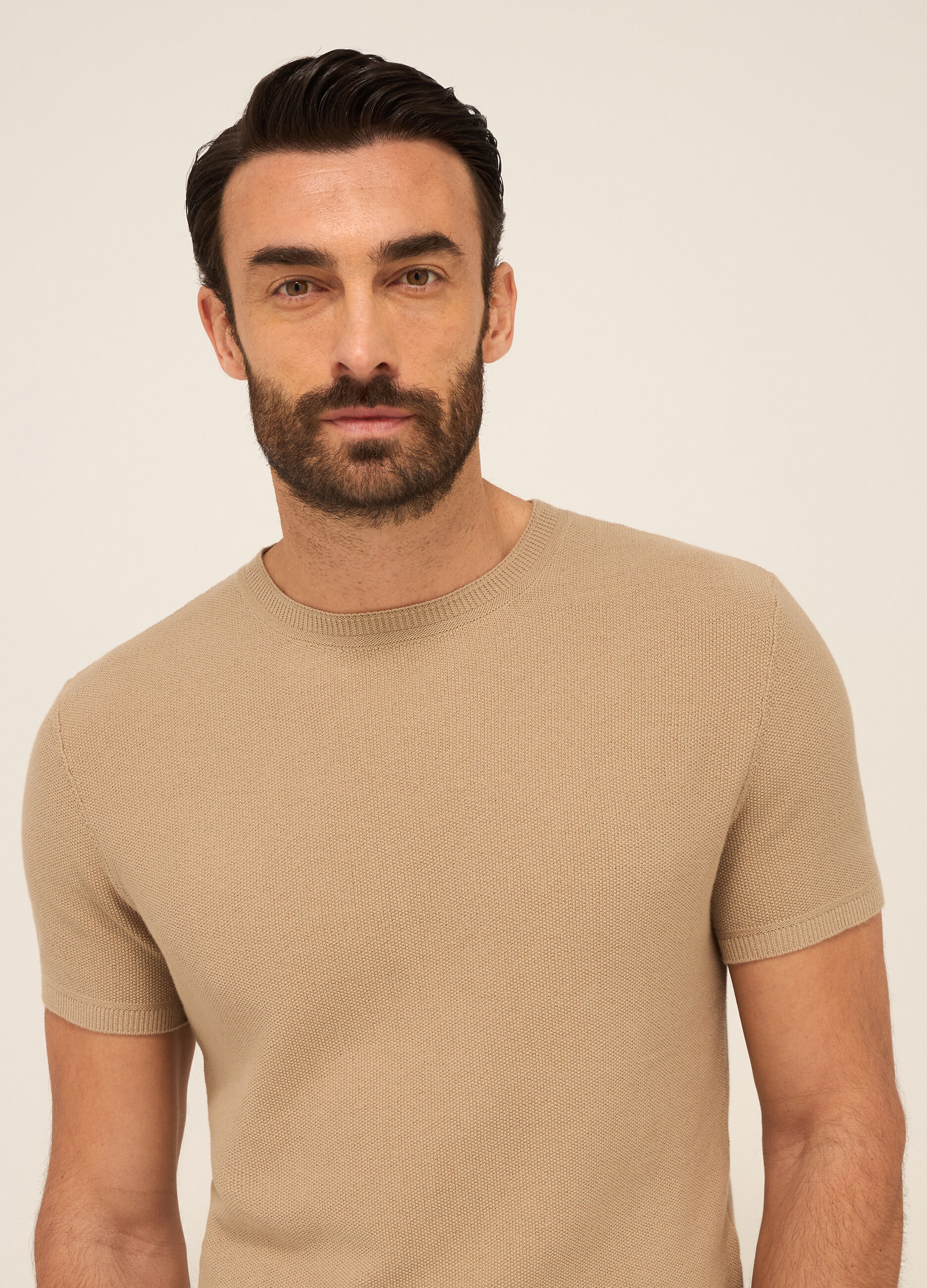 T-shirt in maglia di cotone piquet uomo_2