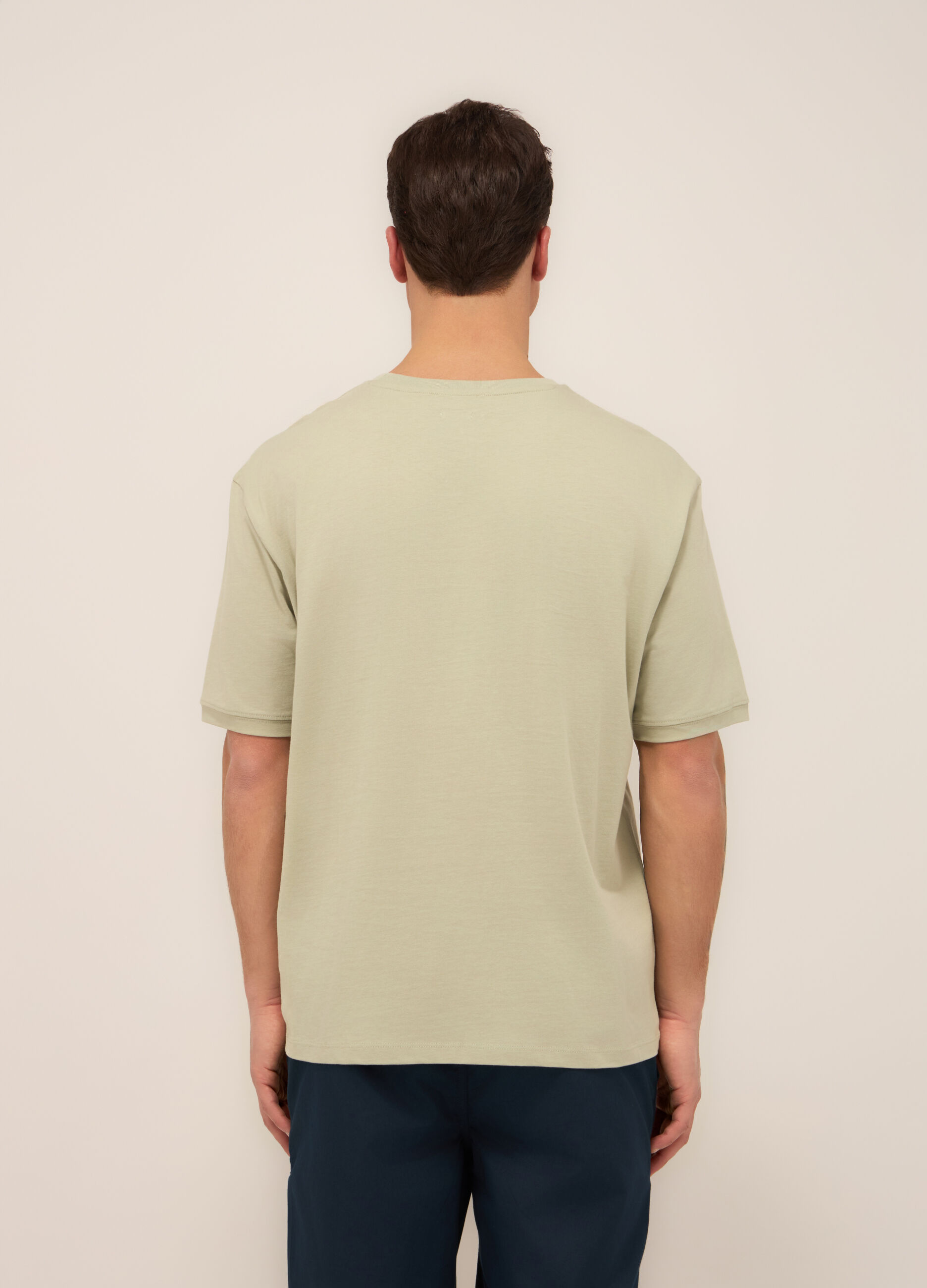T-shirt con taschino in jersey di cotone_1