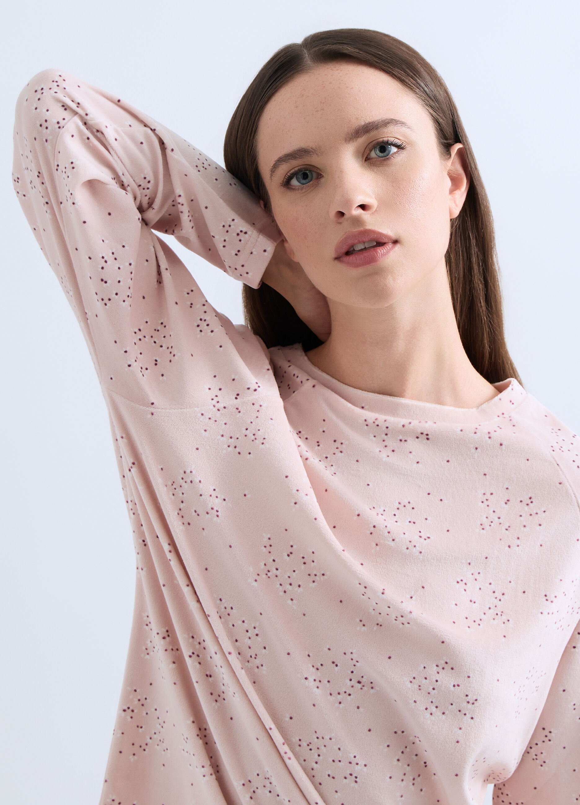 Set pigiama lungo velour donna_2