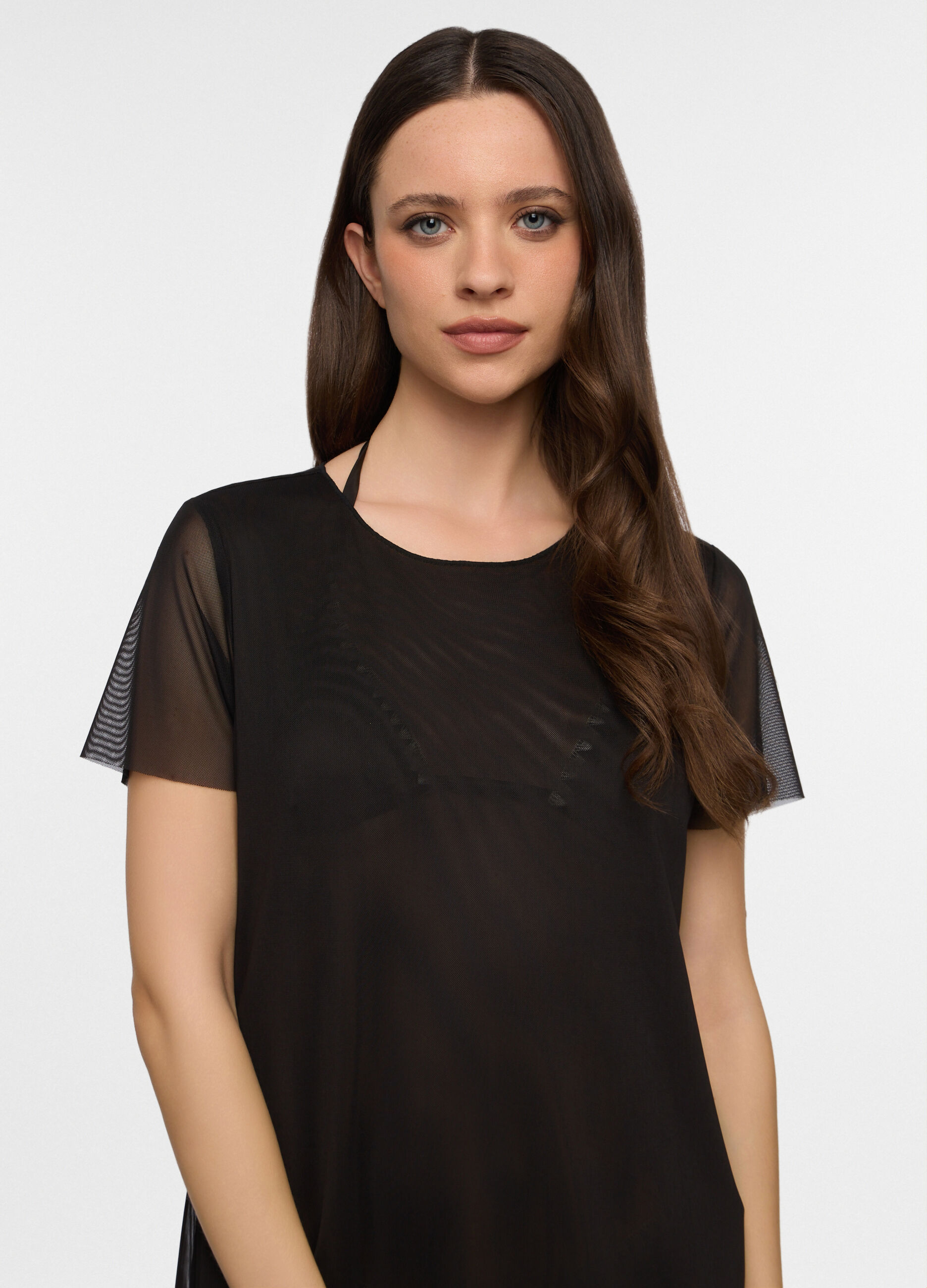 Copri costume maxi t-shirt stretch donna_2