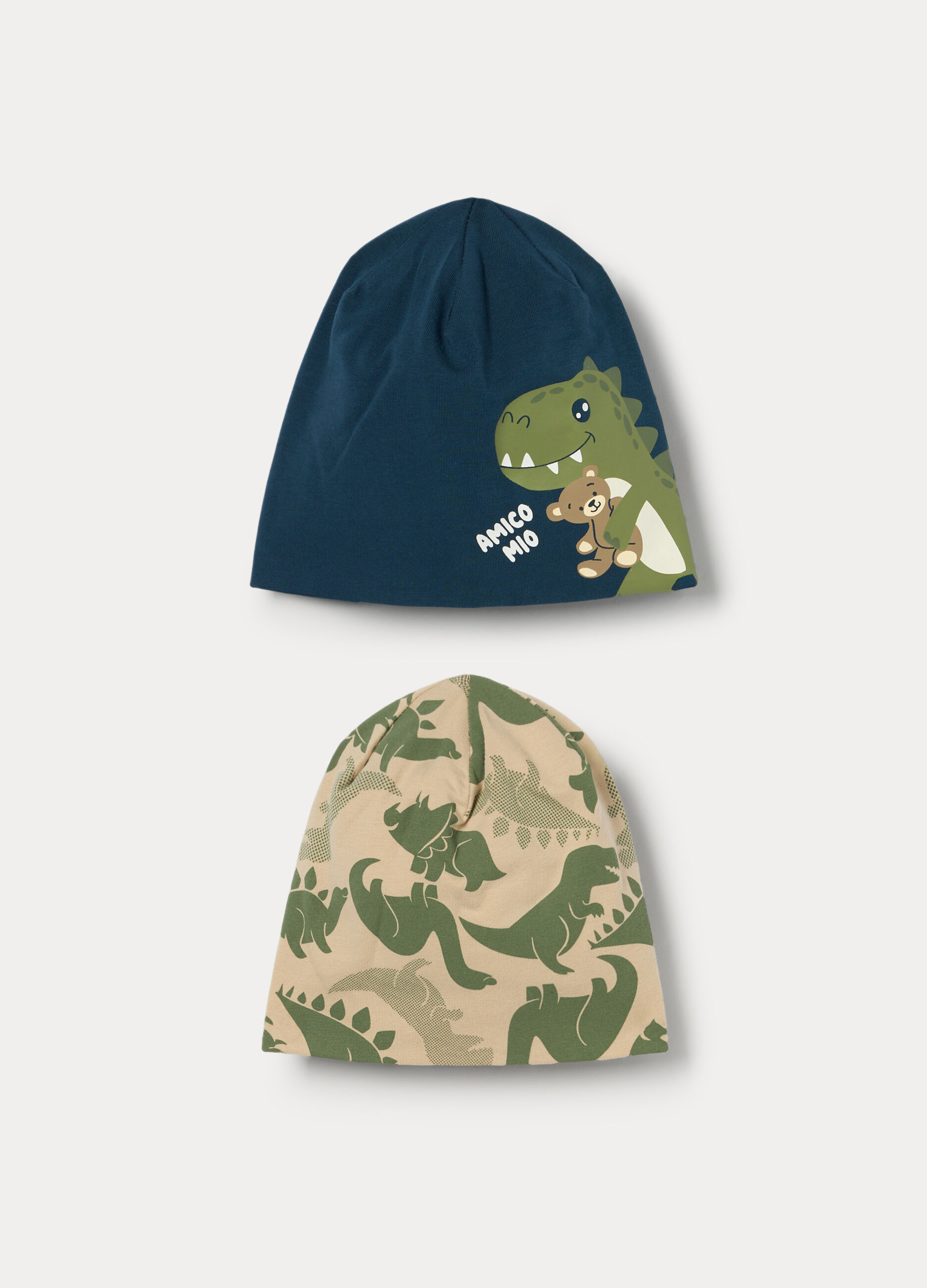 Pack 2 berretti in jersey di cotone stretch _0