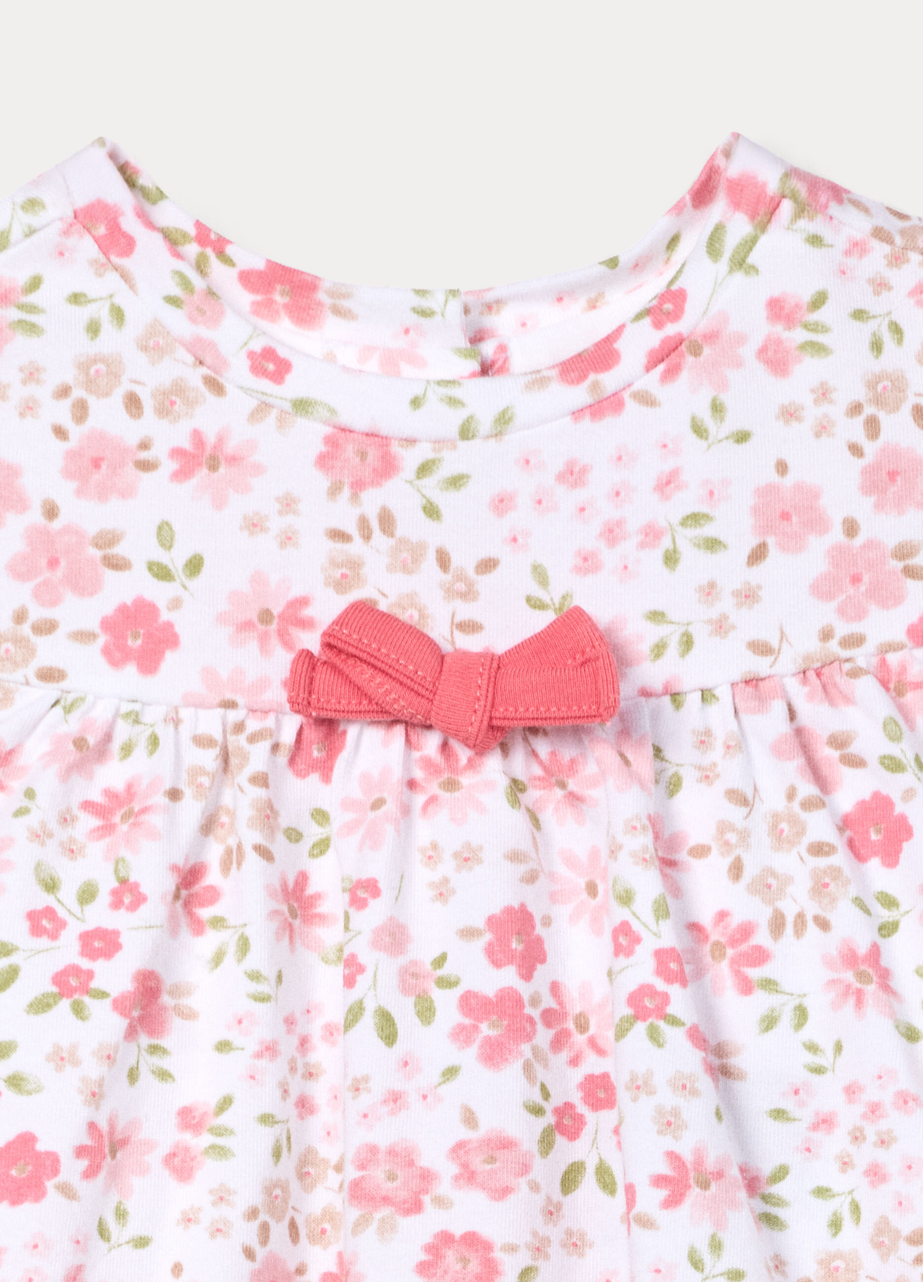 Pagliaccetto girocollo in jersey di cotone stretch neonata_2