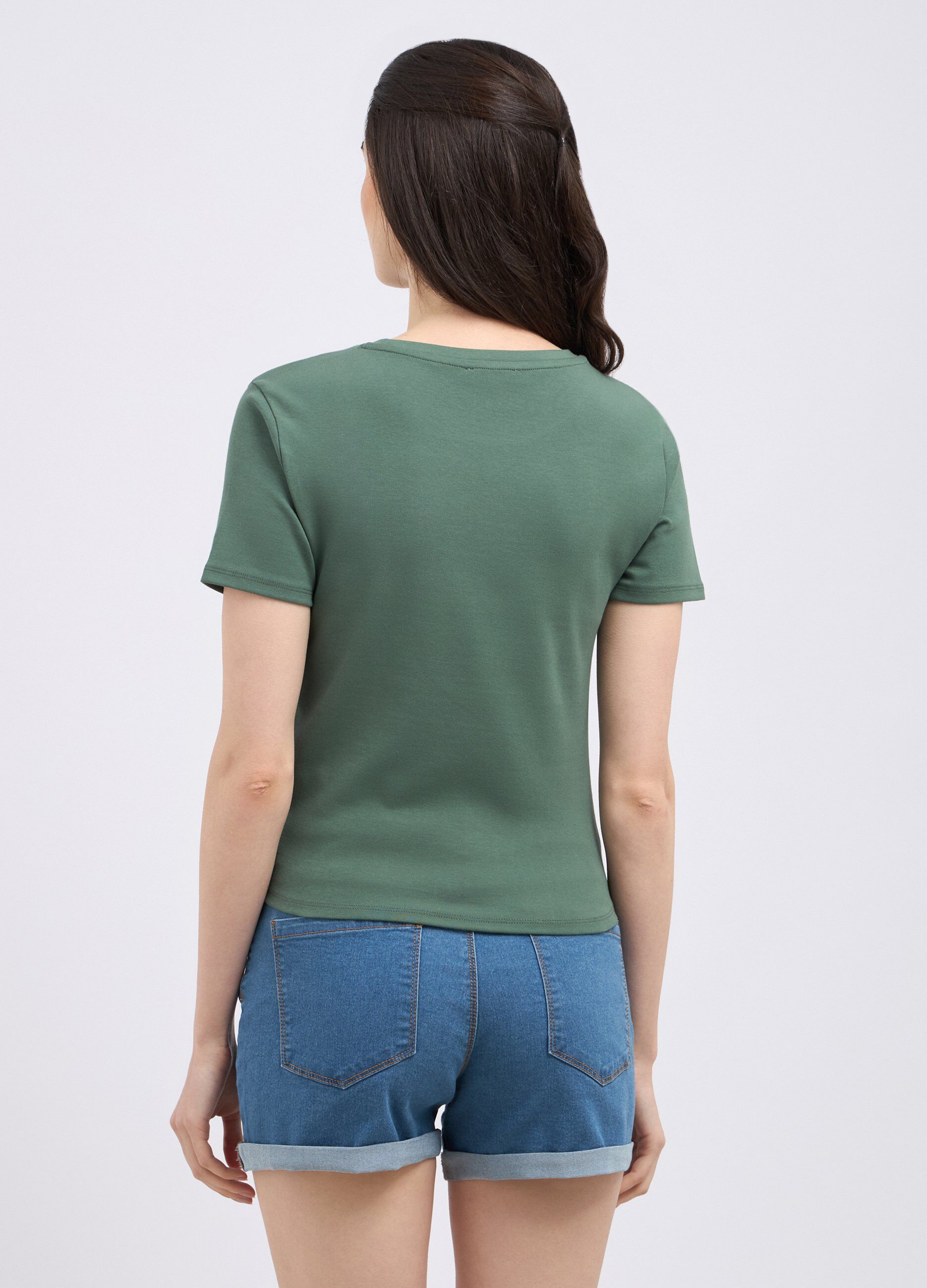 T-shirt in cotone stretch donna_1