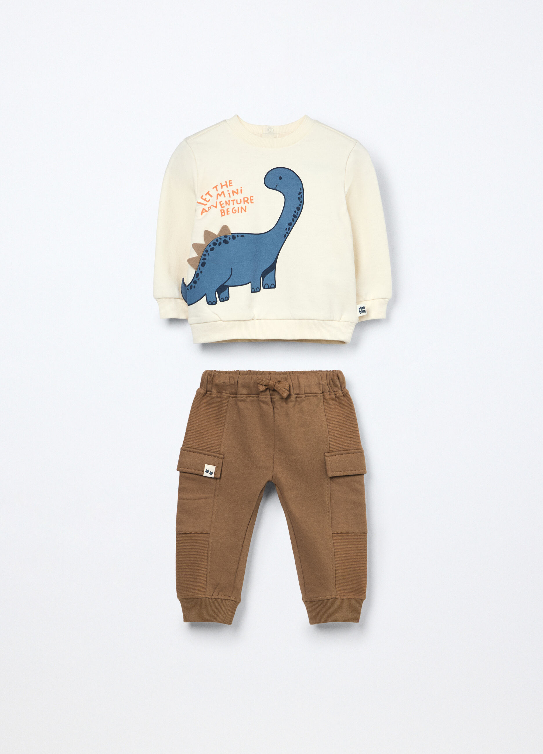 Jogging set in puro cotone fleece neonato_0