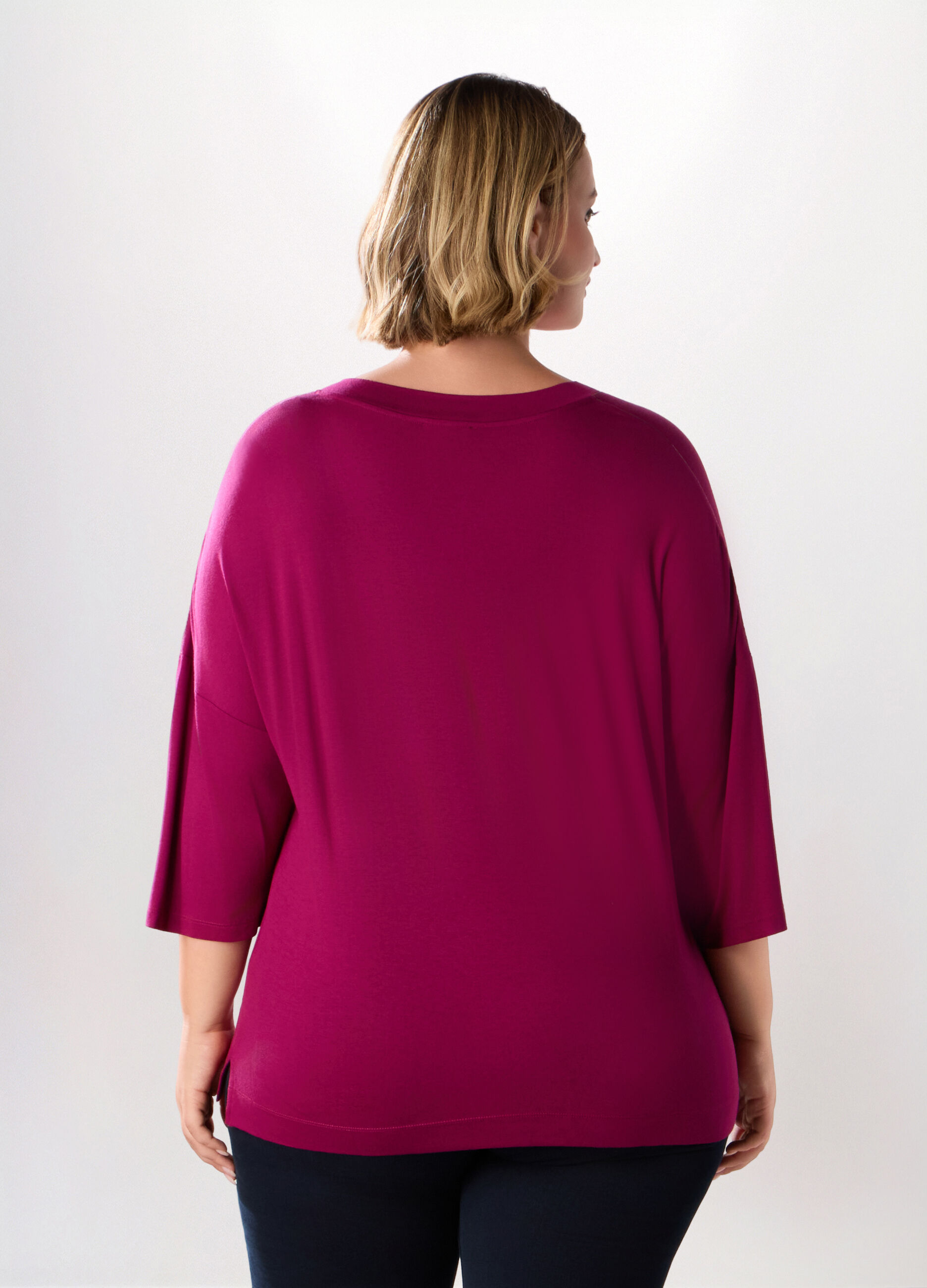 T-shirt in viscosa stretch donna curvy_1