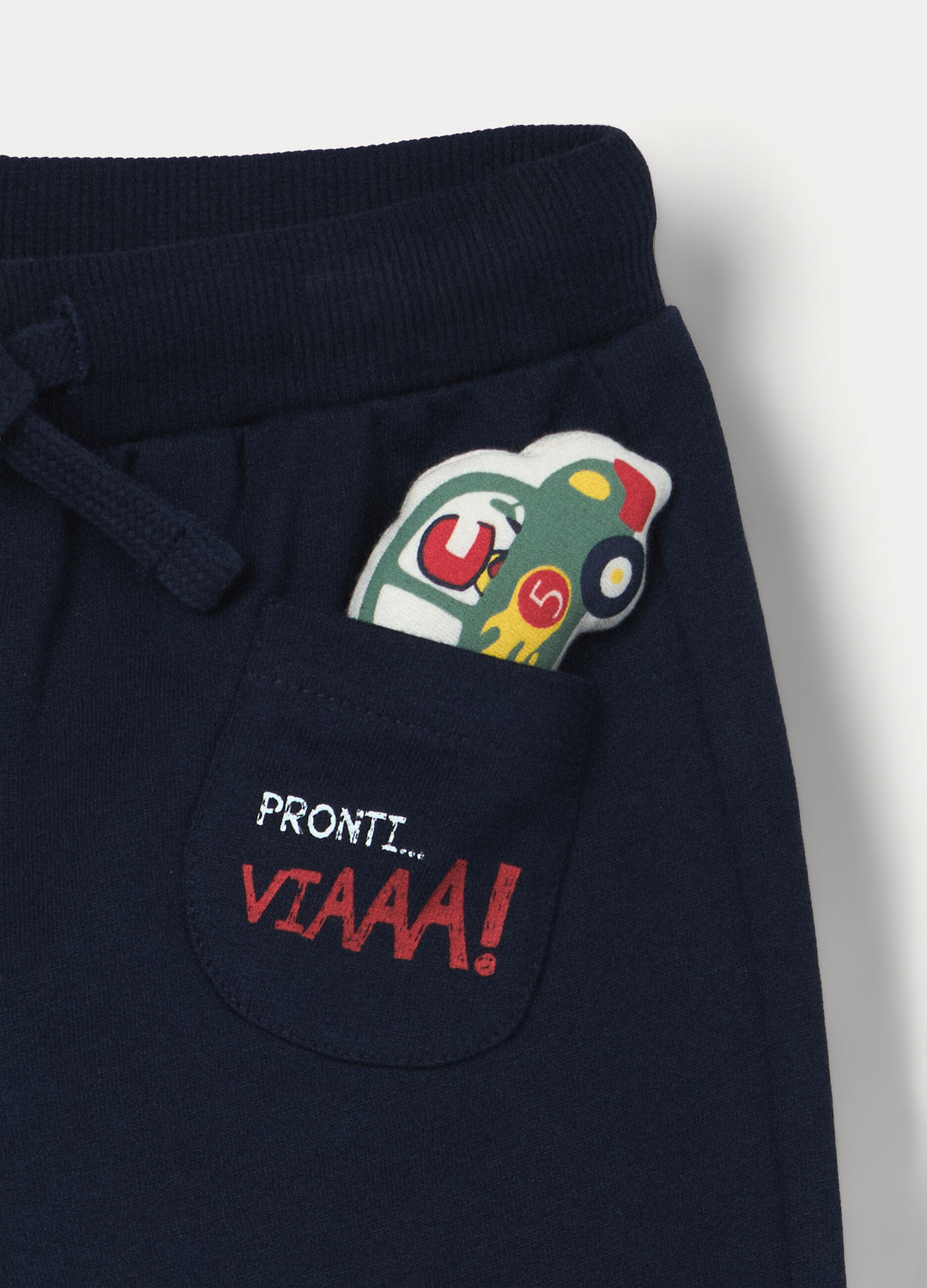 Pantaloni in french terry di puro cotone bimbo_2