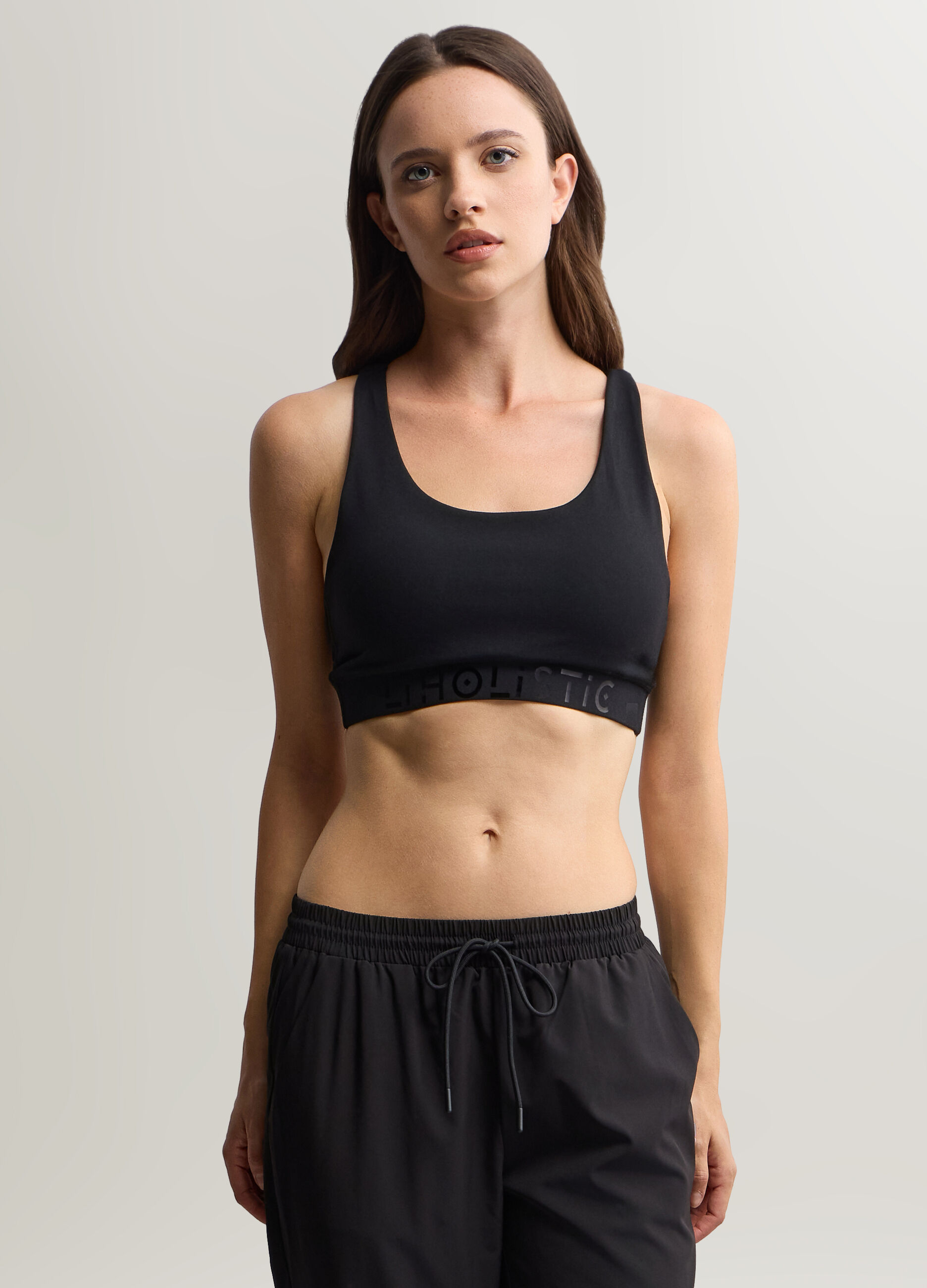Top con scollo rotondo stretch donna_0