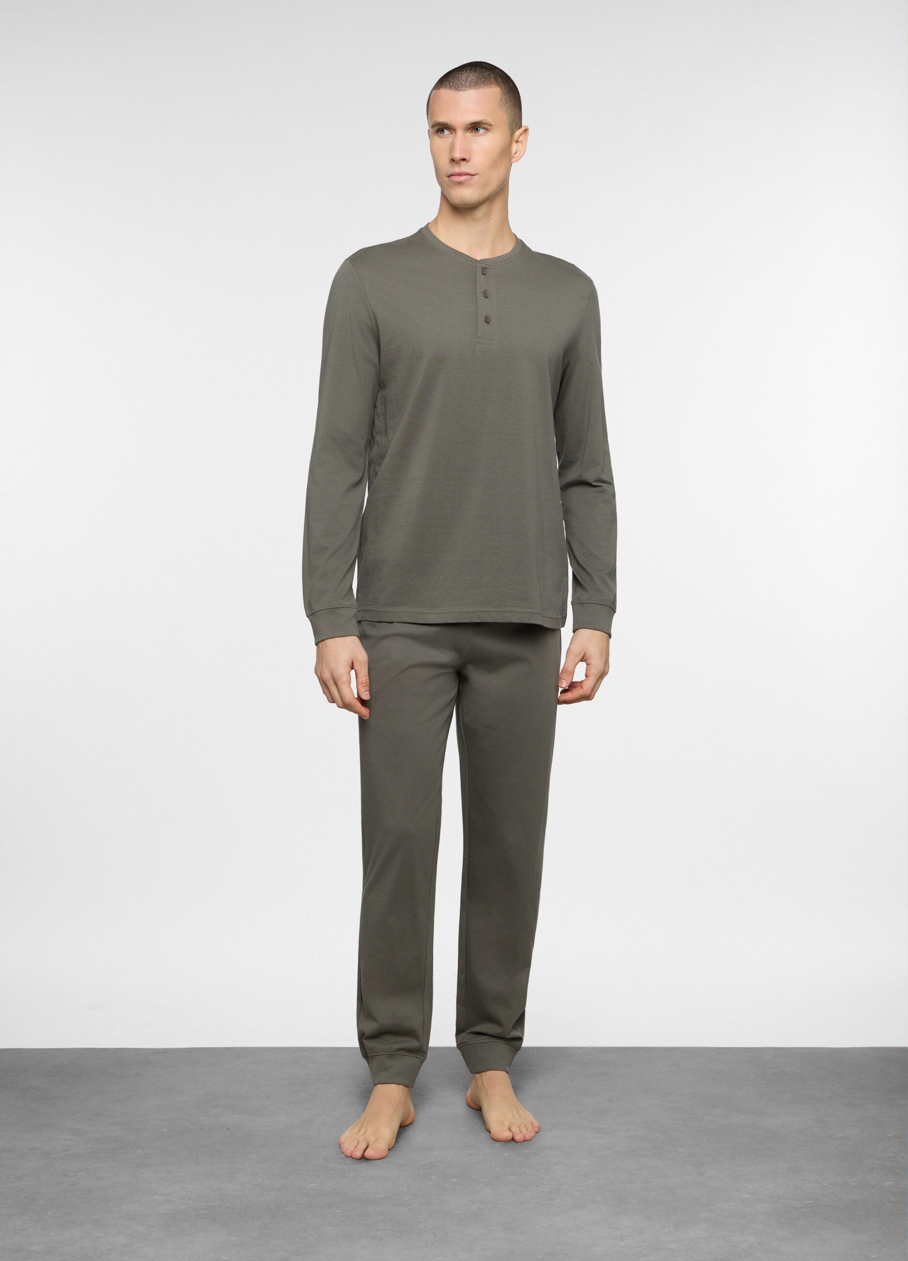 Pigiama lungo in jersey uomo_0