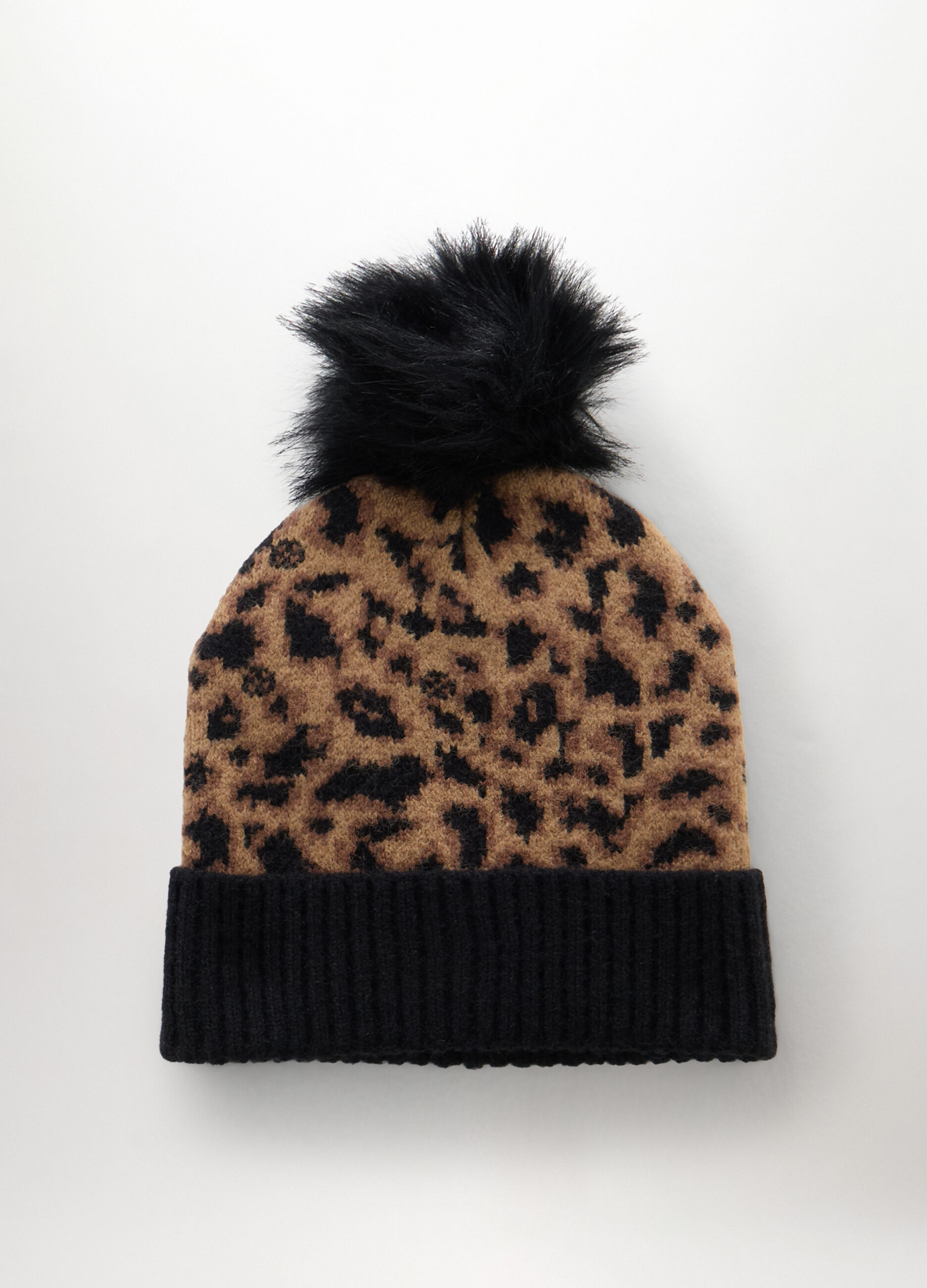 Berretto jacquard animalier donna_0