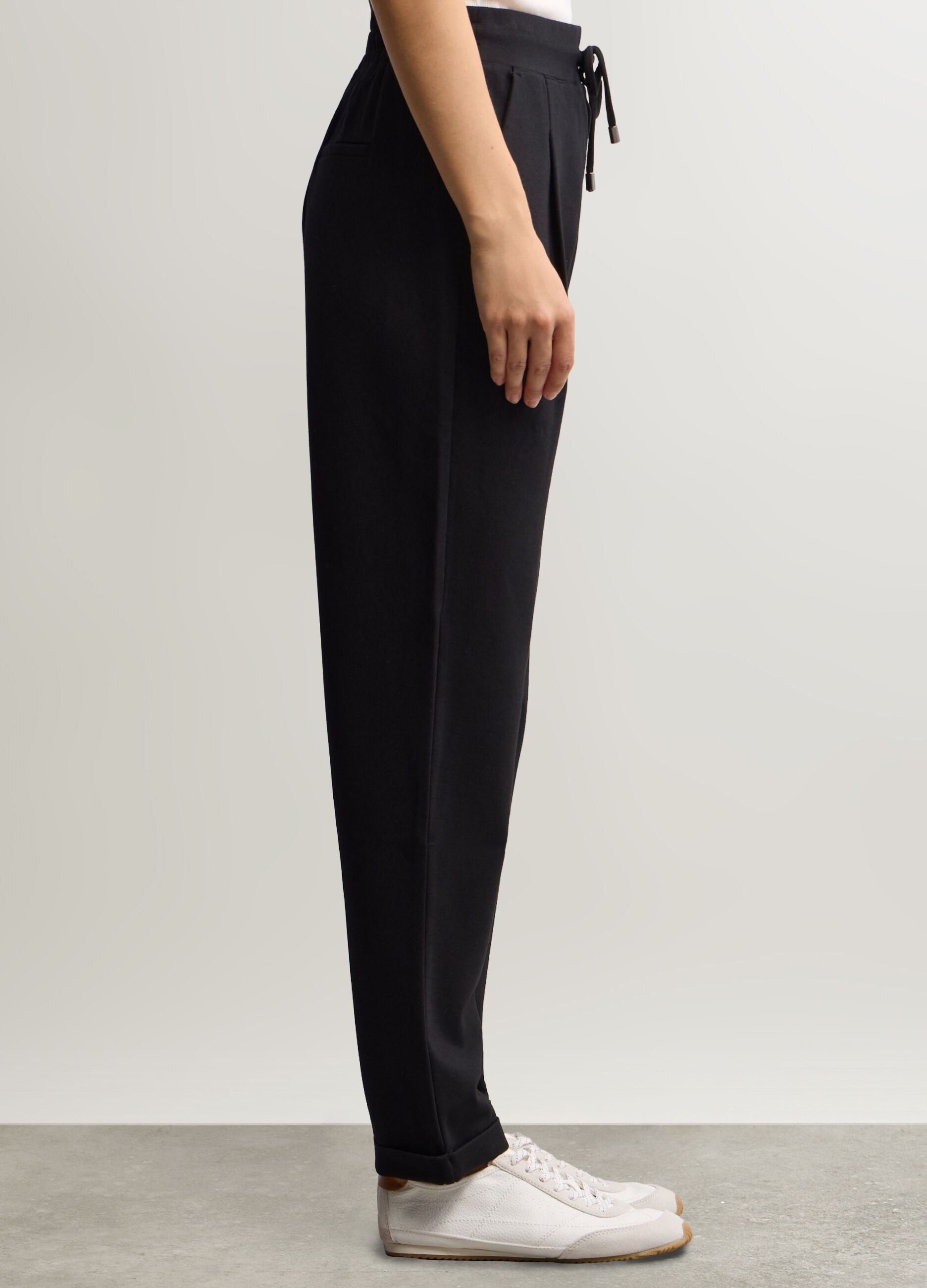Pantaloni Fit Slim in Punto Milano di viscosa stretch donna_1