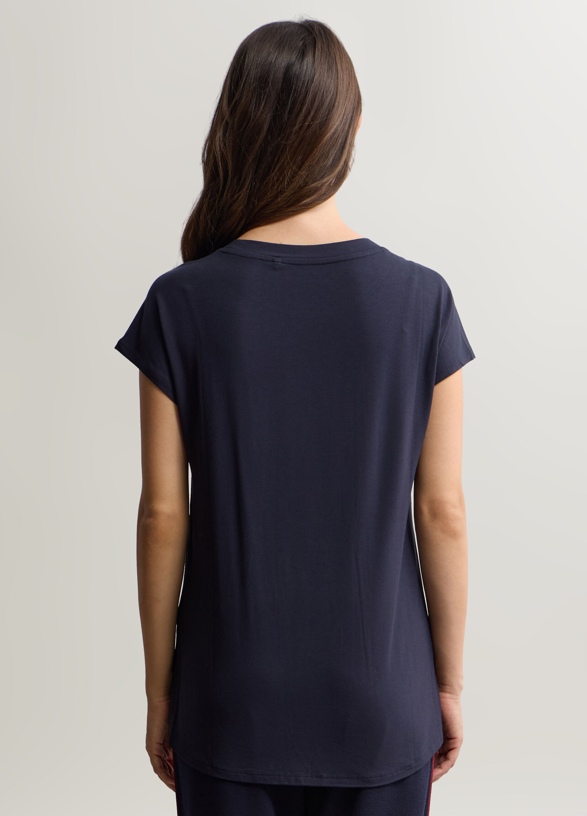 T-shirt Fit Over girocollo stretch donna_1