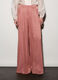 Pantaloni wide leg in raso pliss&eacute; donna_1