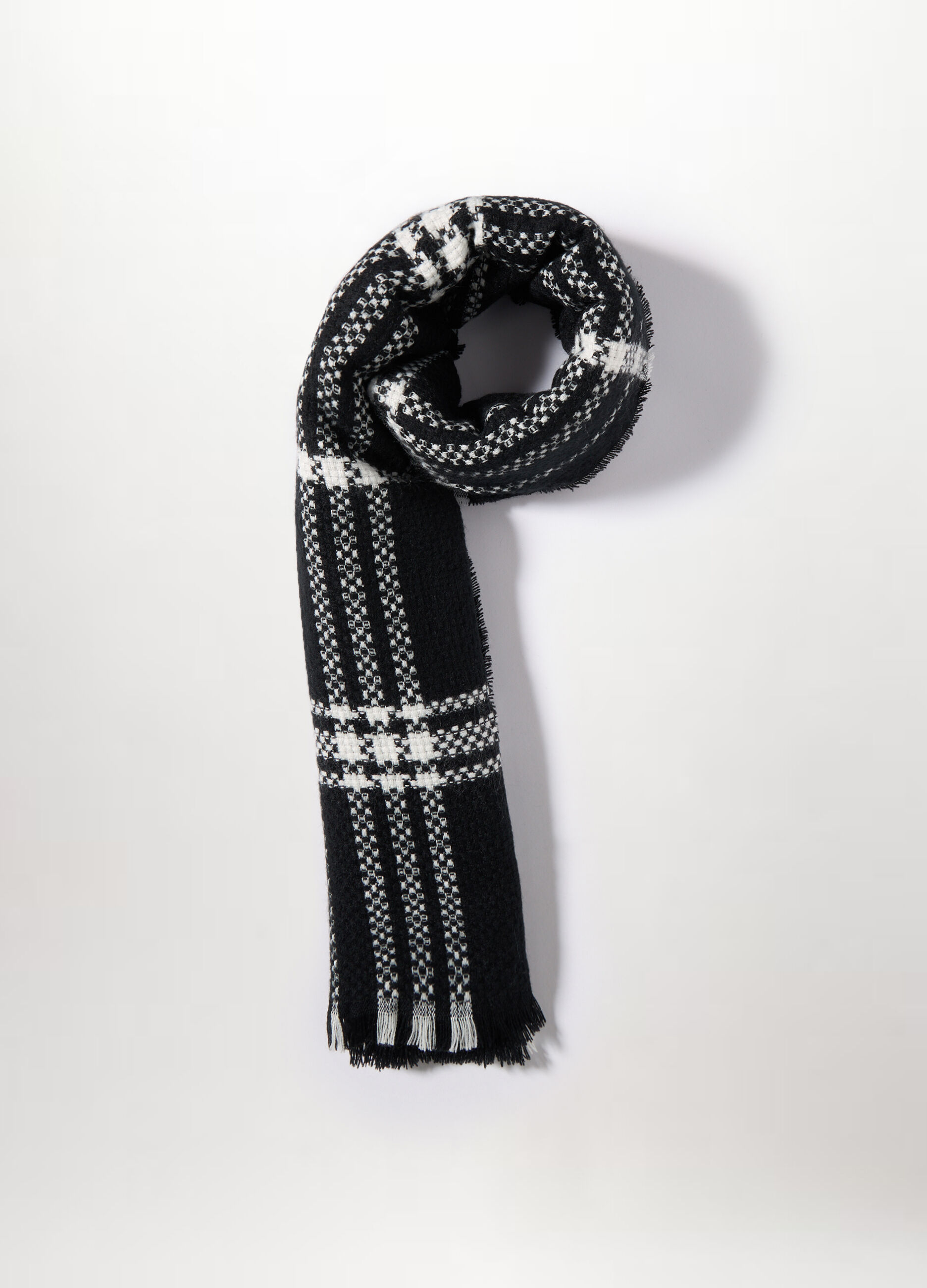 Sciarpa tricot a quadri donna_1