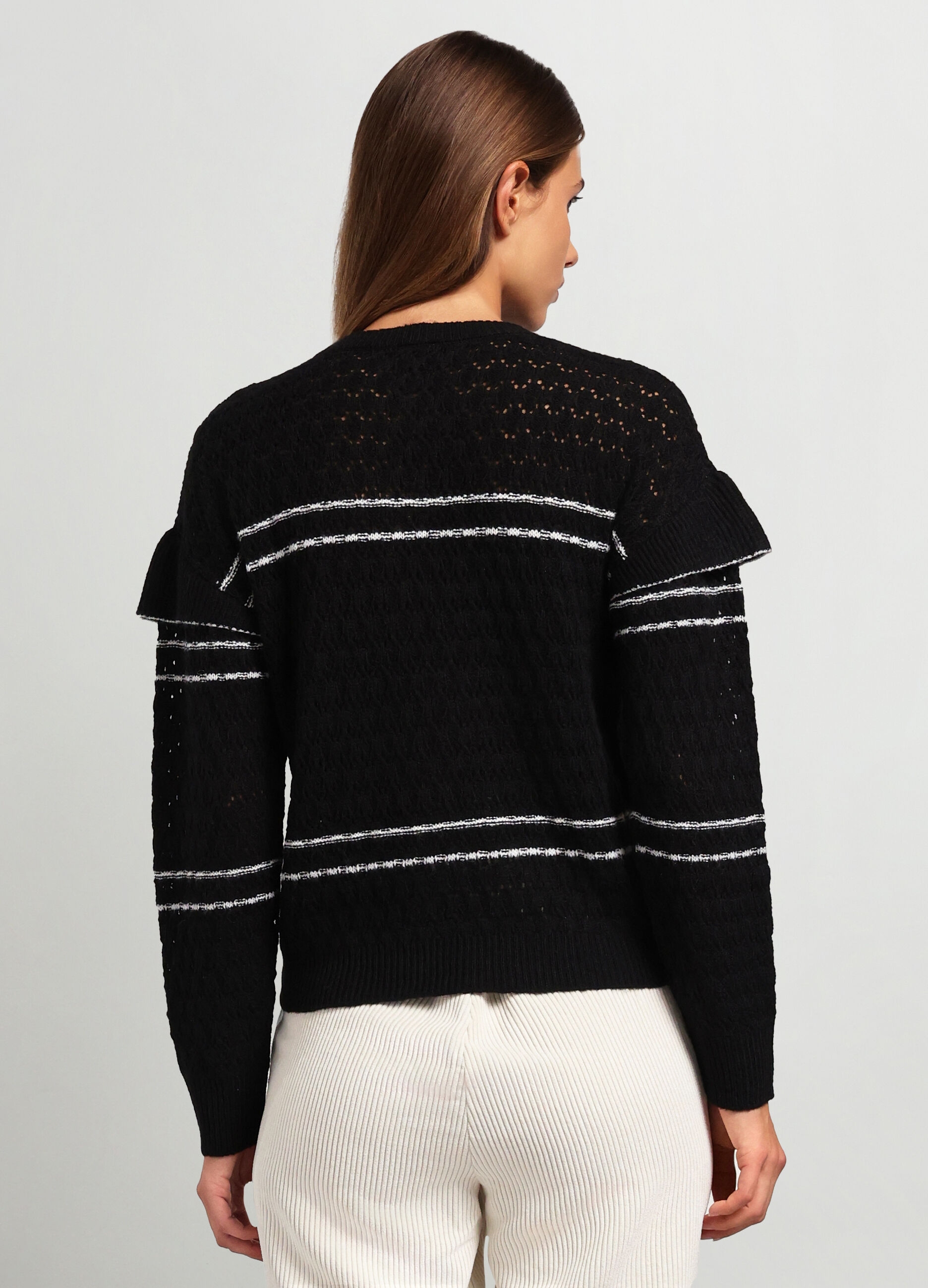 Tricot misto lana con motivo a righe donna_1