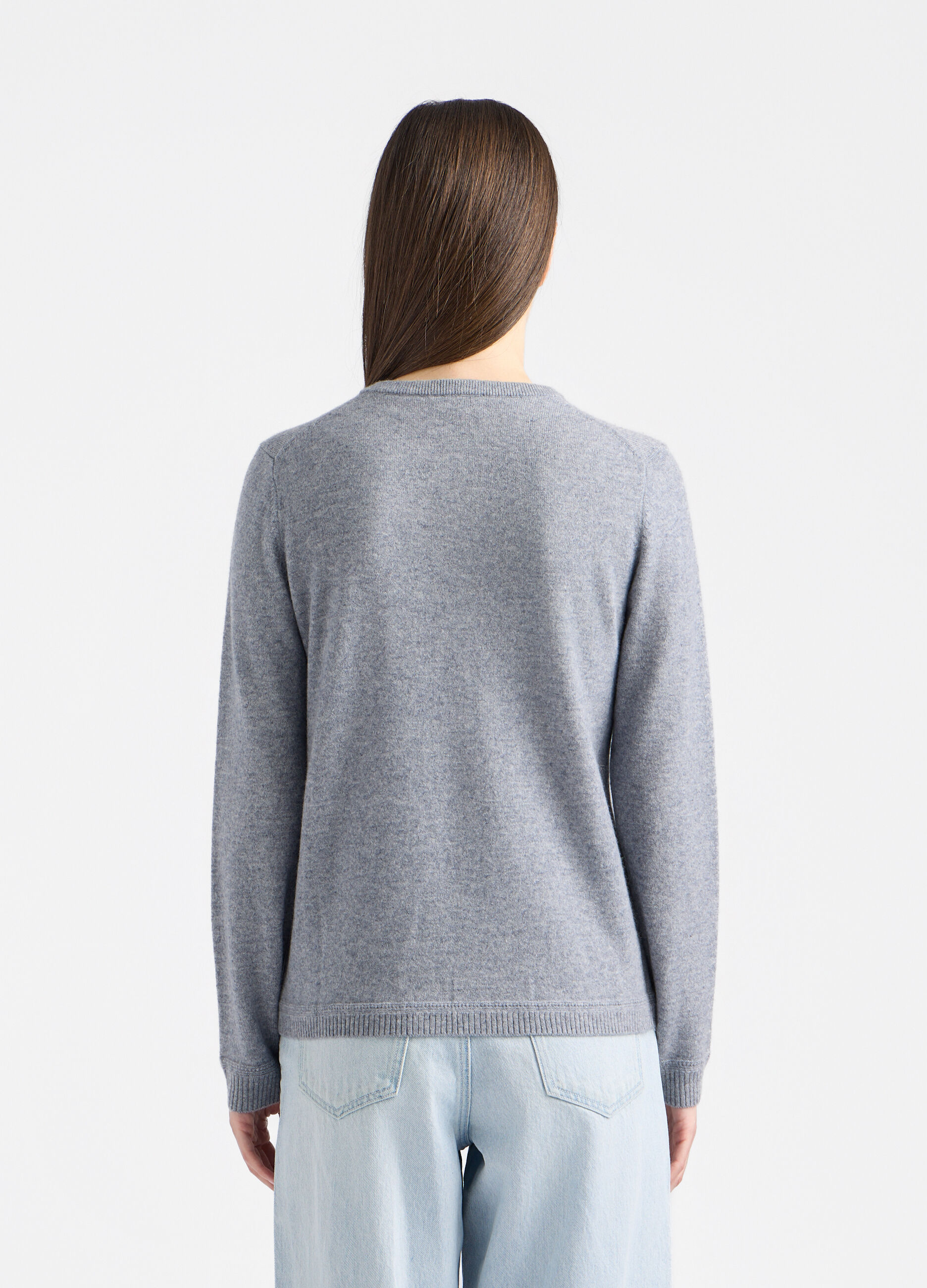 Cardigan girocollo in puro cashmere donna_2