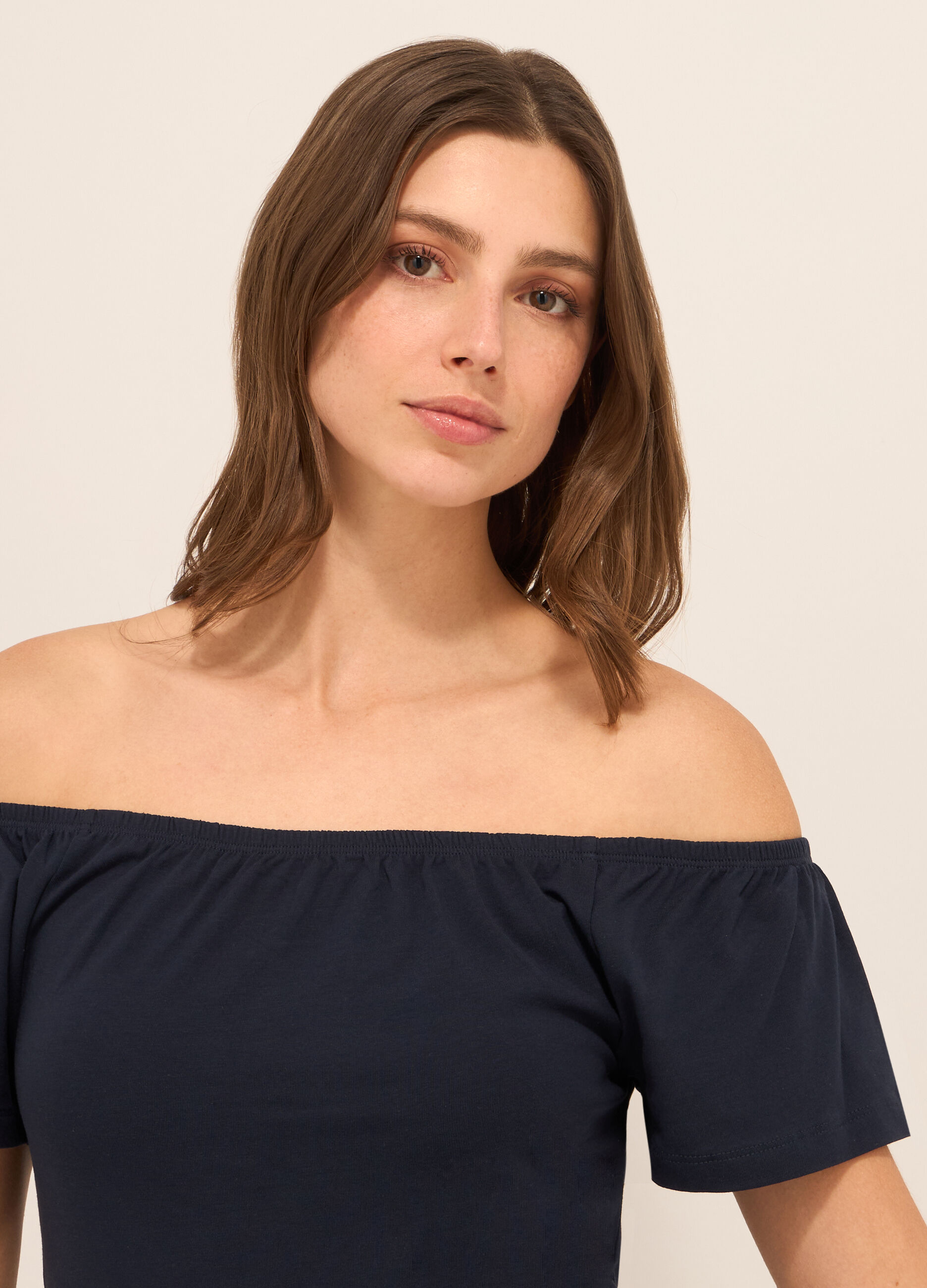 T-shirt in cotone stretch donna_2