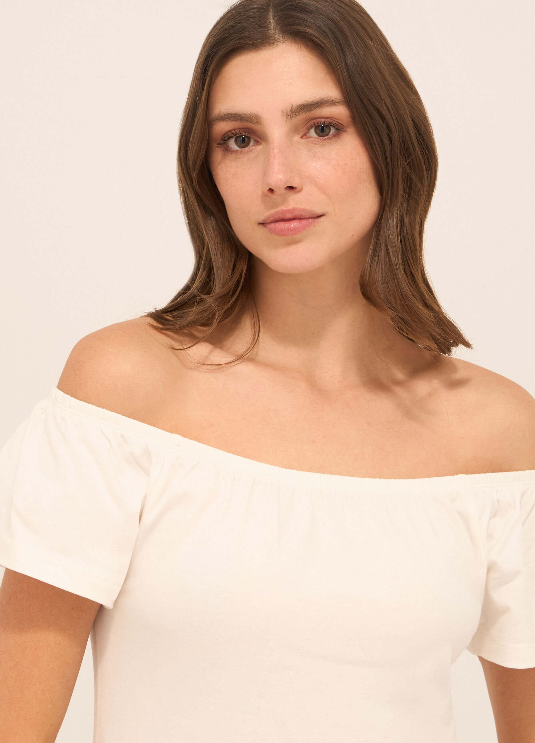 T-shirt in cotone stretch donna_2