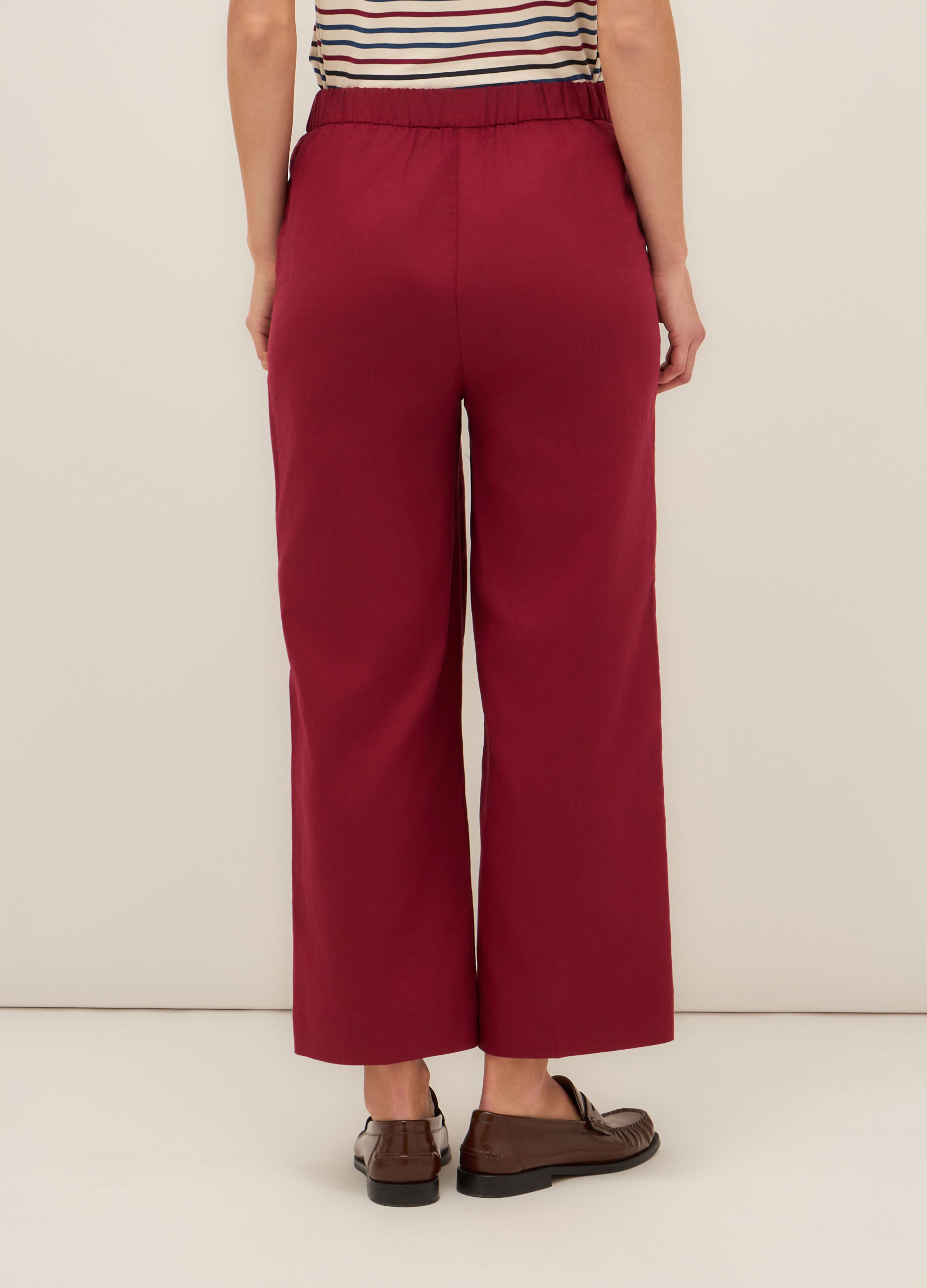 Pantaloni palazzo misto lino donna_1