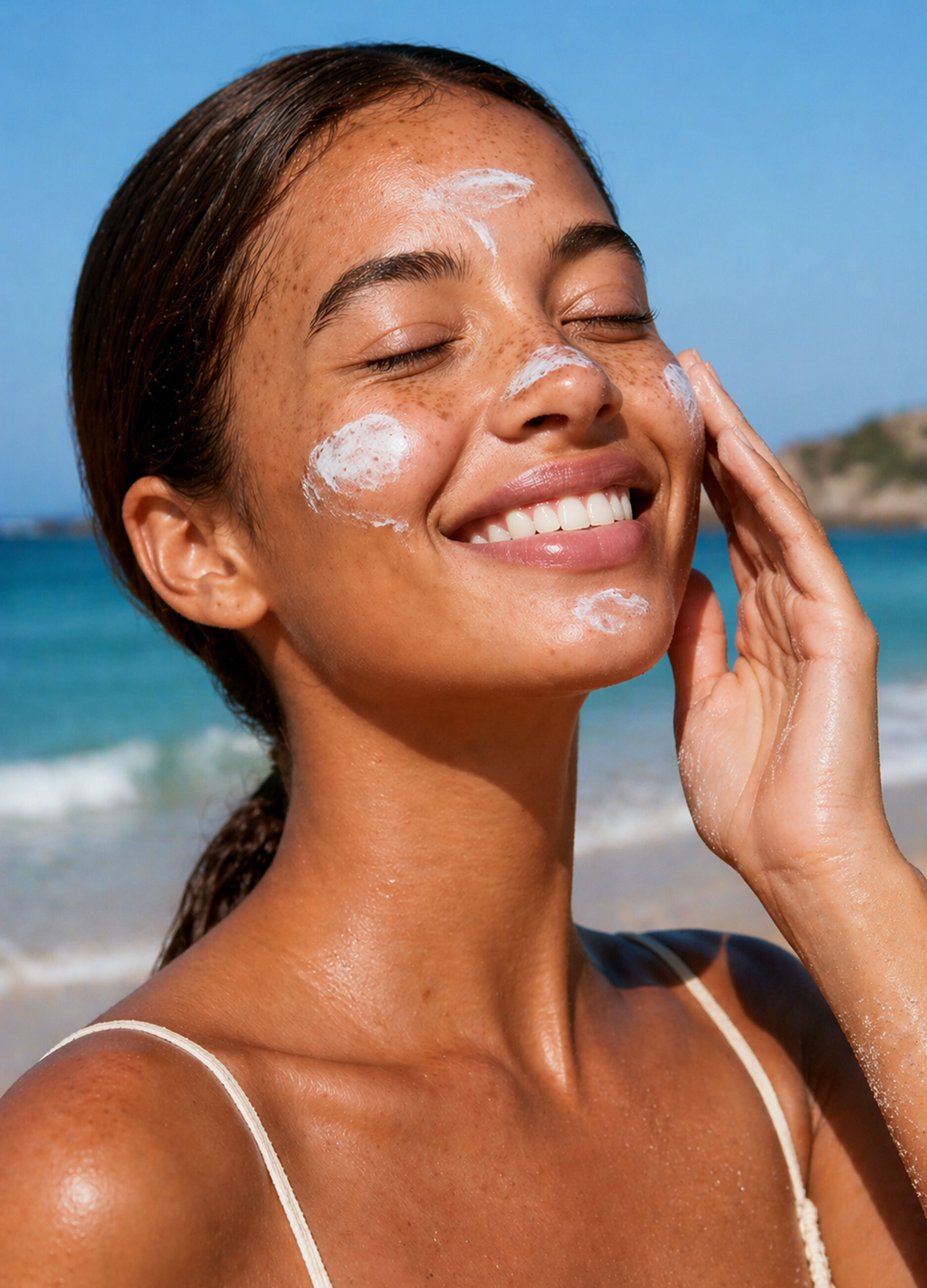 Crema solare SPF 50+ protezione molto alta per il viso, collo e decollet&egrave;.  Formula senza profumo che dona morbidezza e comfort, perfetta come base trucco._2