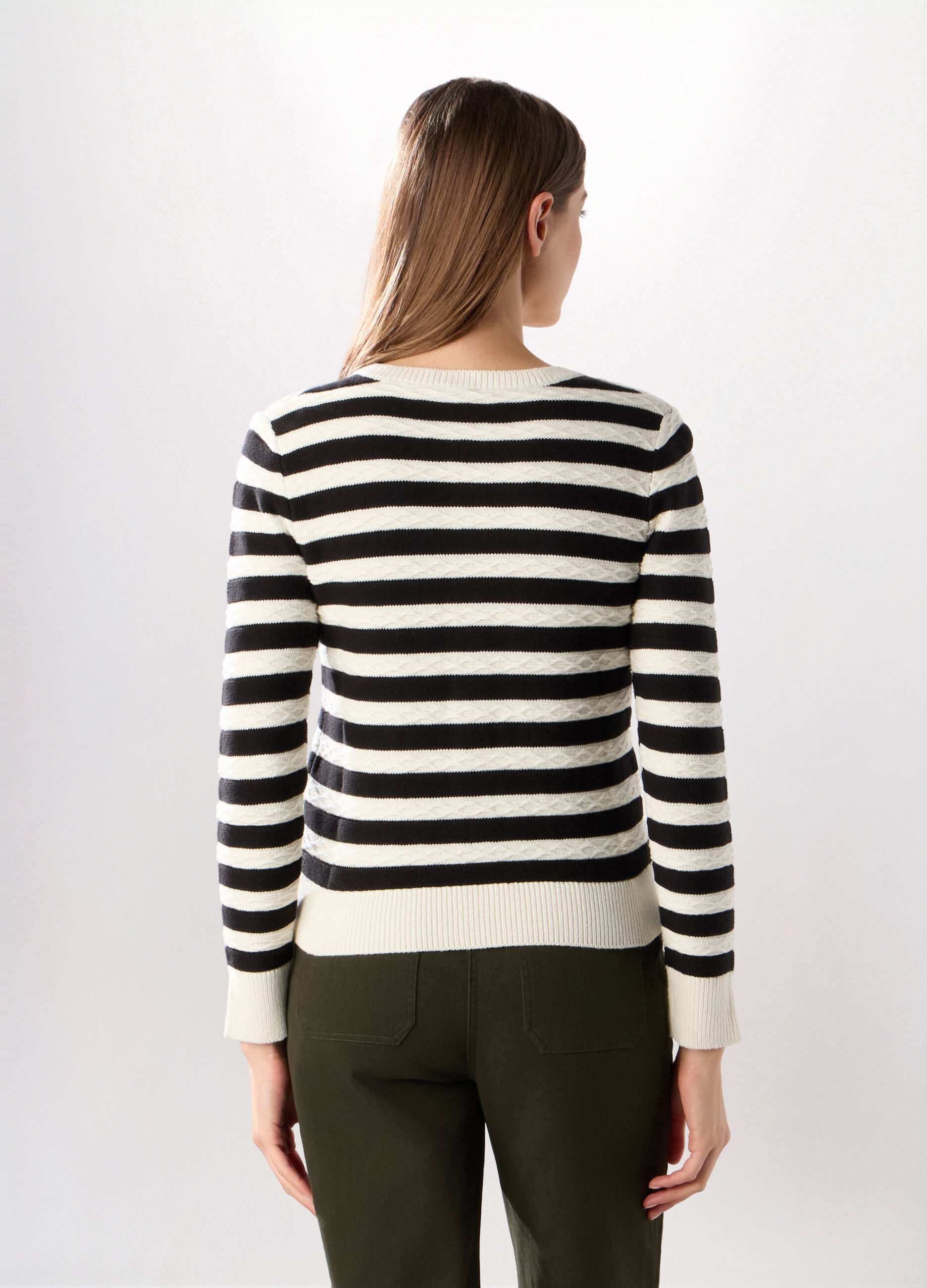 Cardigan tricot misto cotone donna_1
