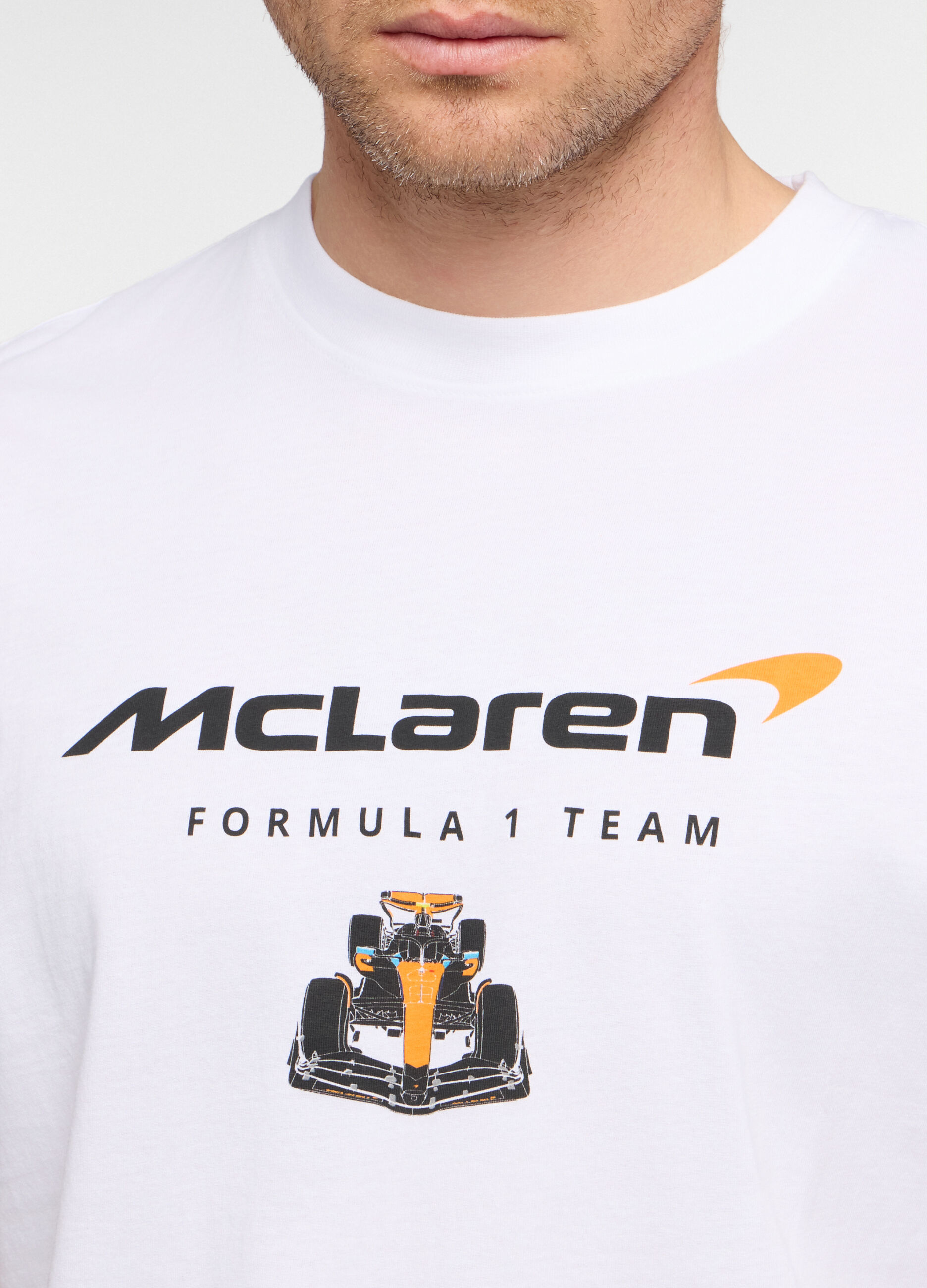 T-shirt girocollo con stampa McLaren uomo_2