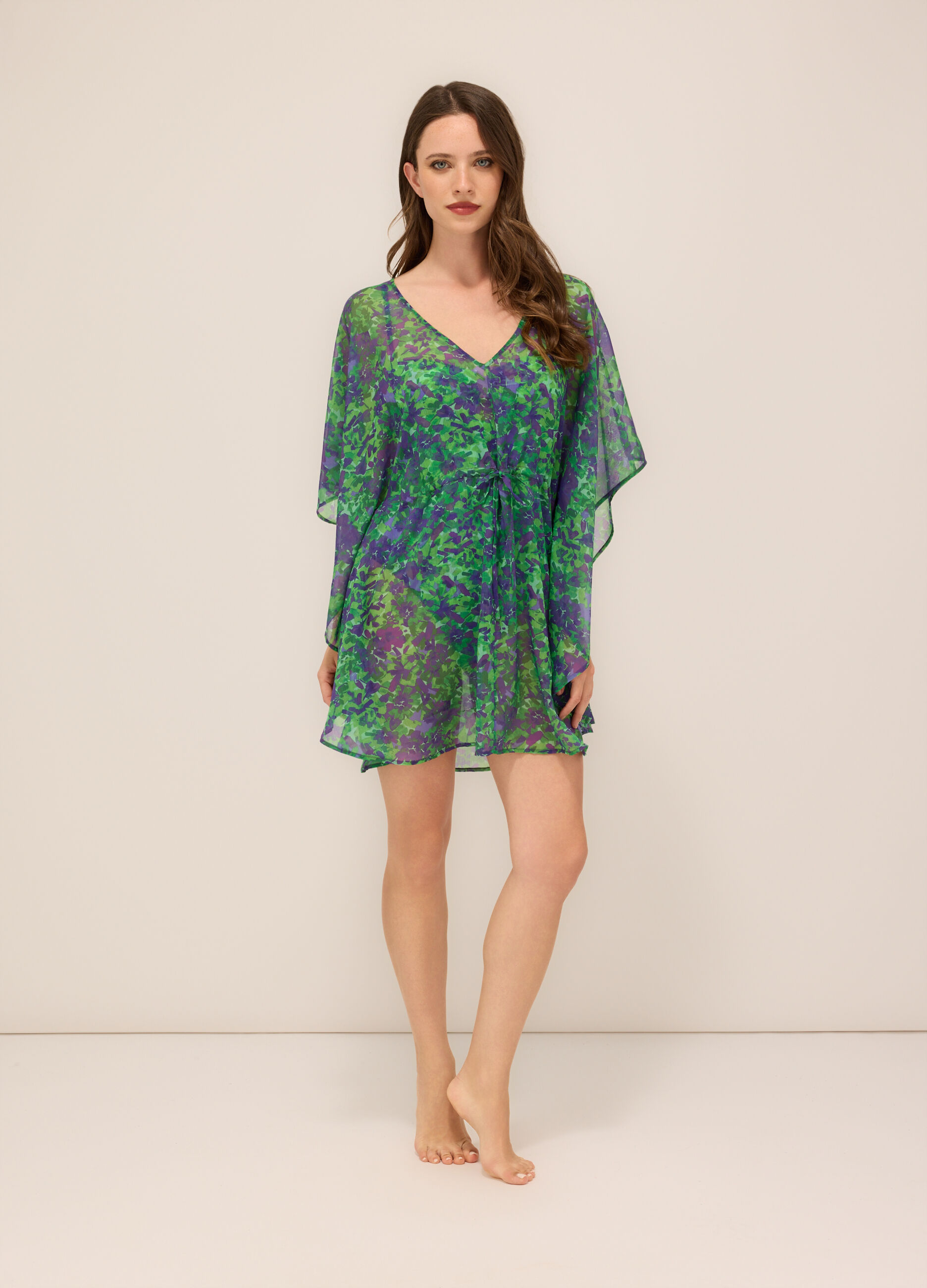 Copricostume in chiffon donna_0