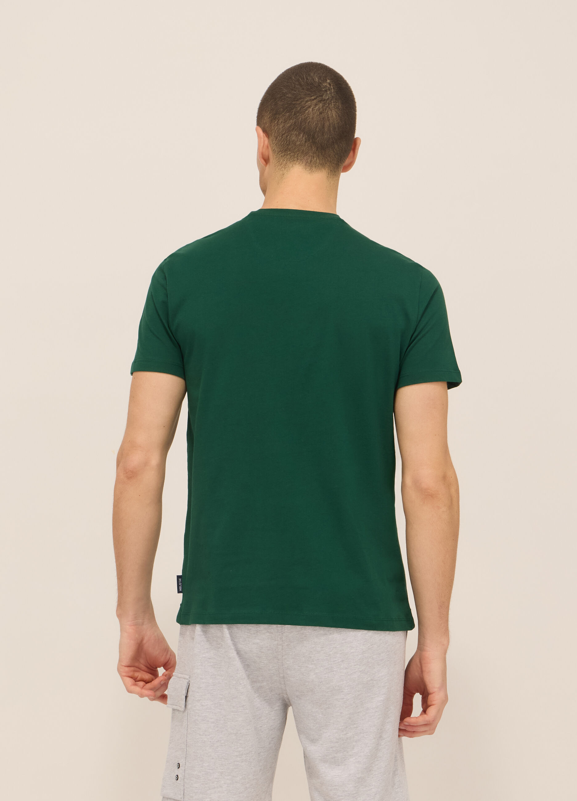 T-shirt girocollo in jersey di cotone uomo_1