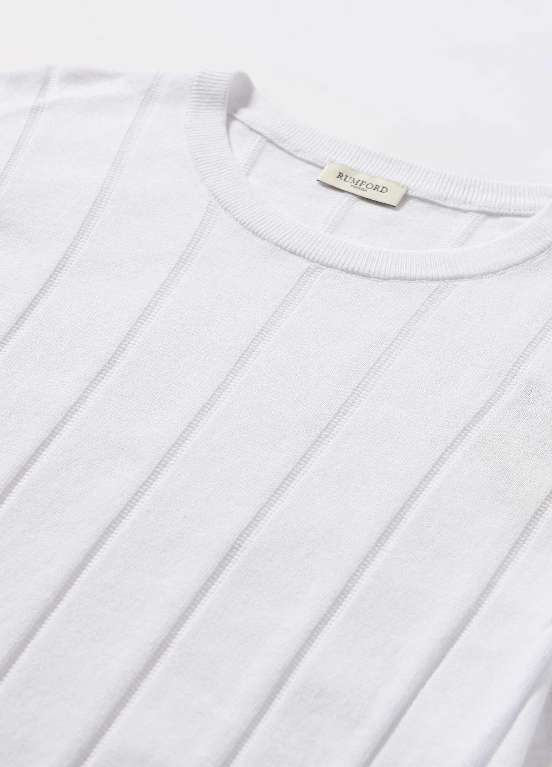 T-Shirt a coste larghe in puro cotone uomo