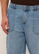 Shorts cargo in denim di cotone uomo_2