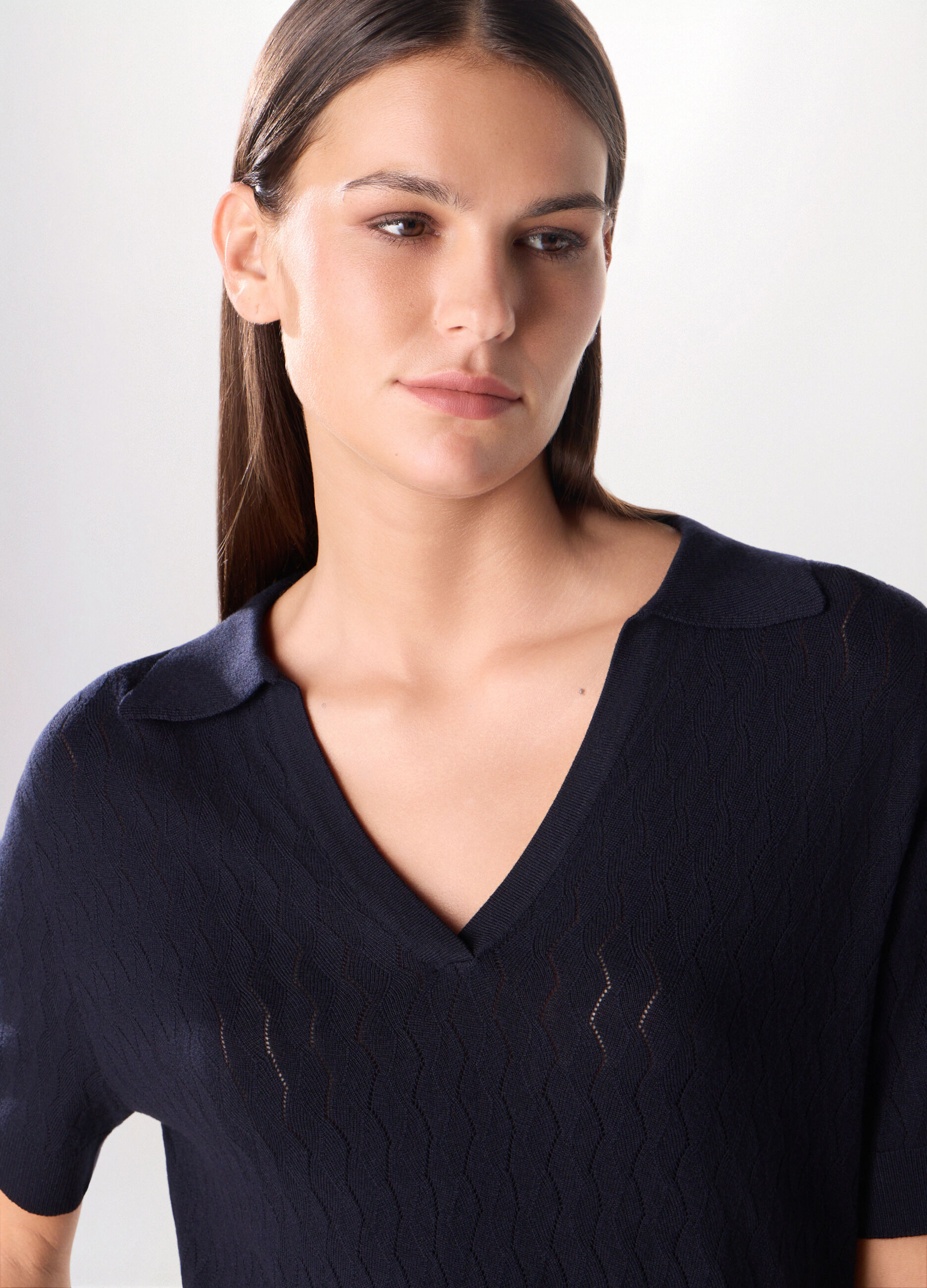 Tricot a maniche corte in misto viscosa donna_2