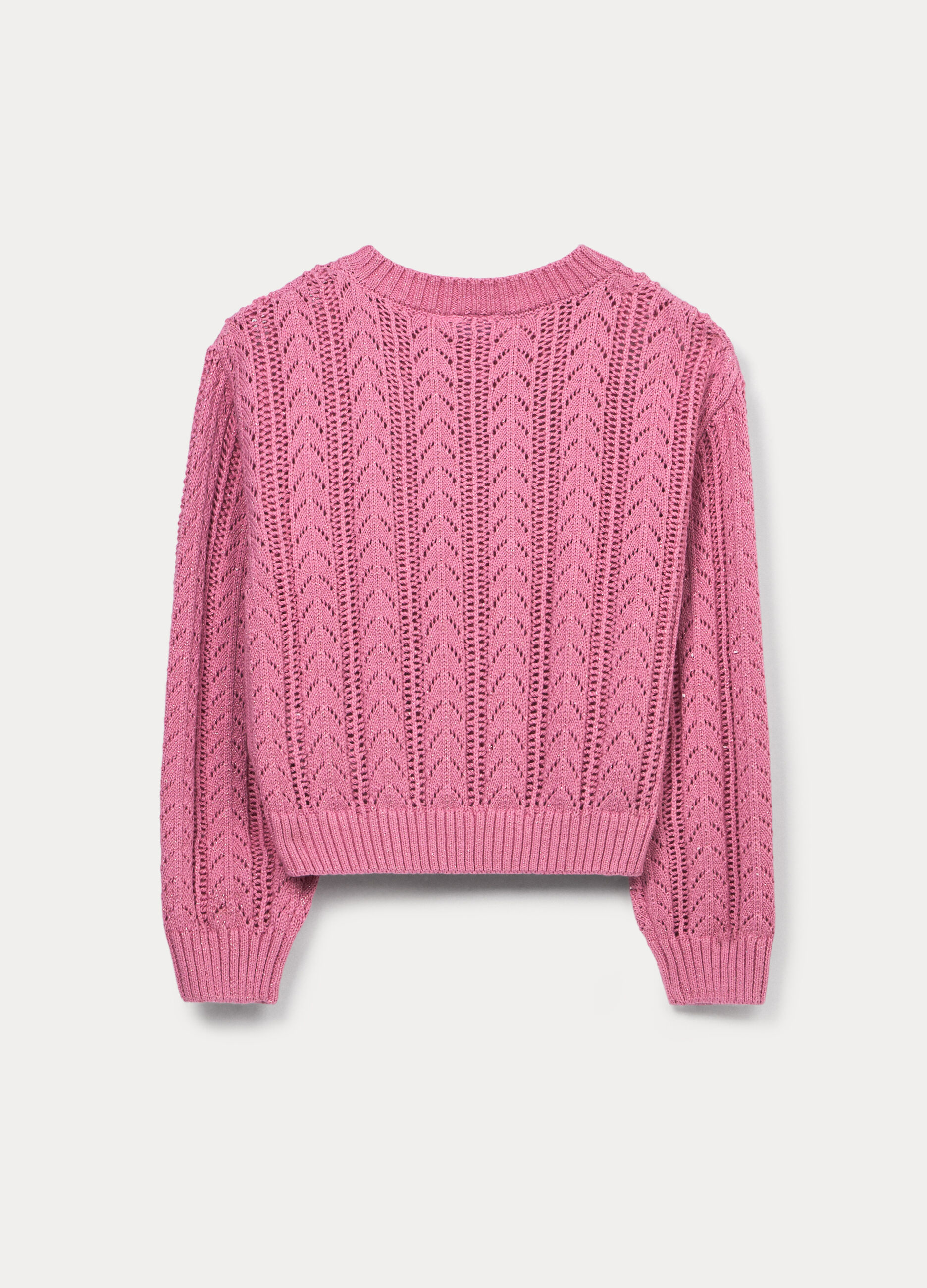 Maglione lavorato misto cotone ragazza_1