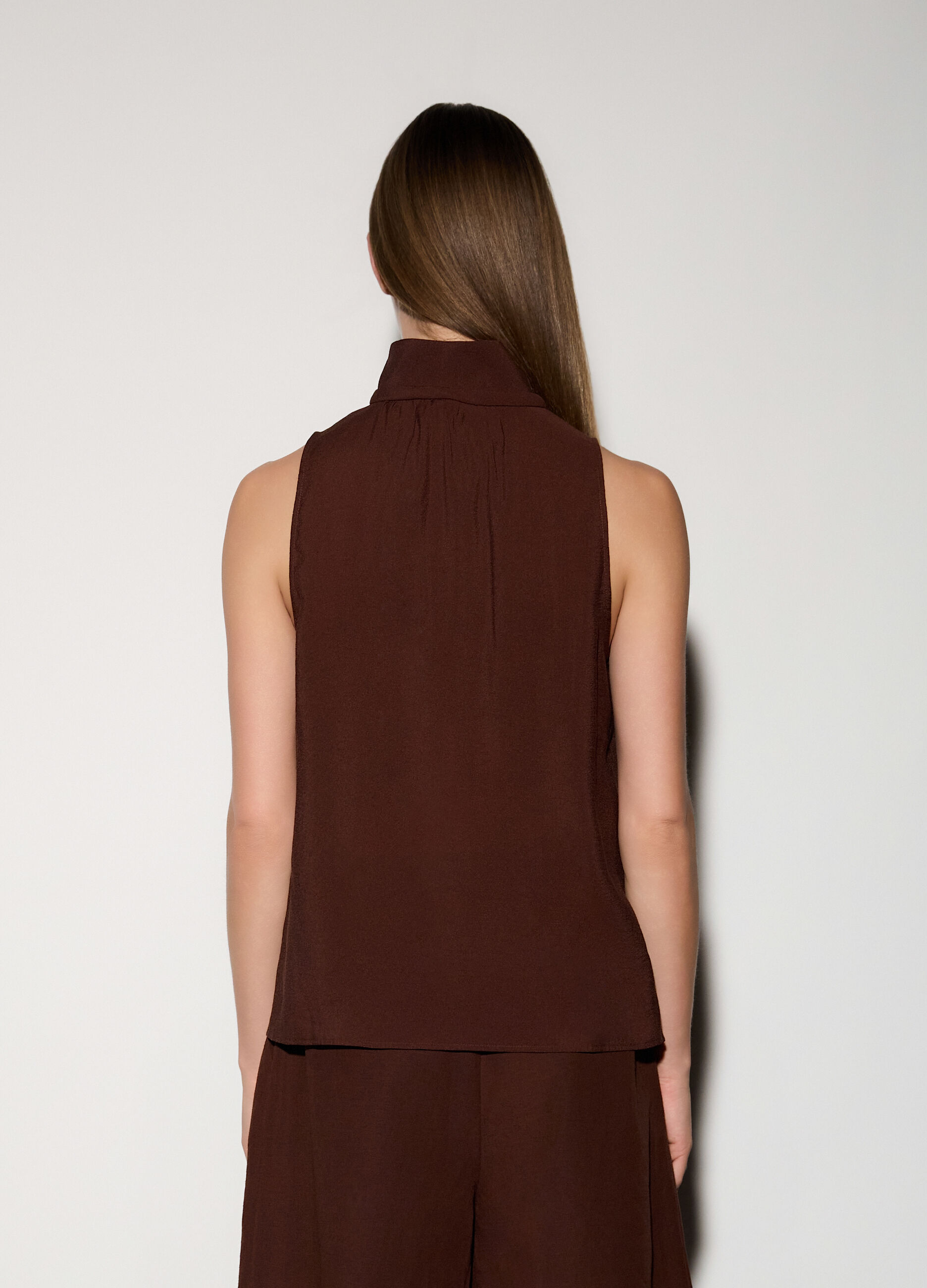Camicia a collo alto regular fit donna_2