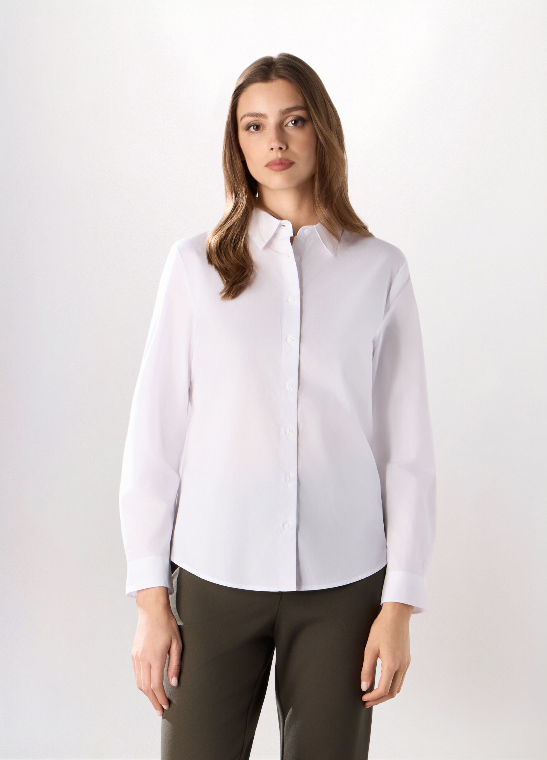 Camicia misto cotone donna_0