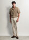 Pantalone chino in viscosa, cotone e lino uomo_0
