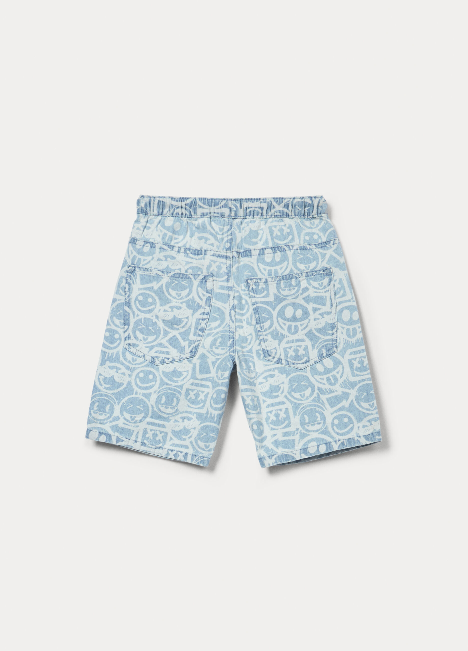 Shorts in denim di puro cotone bambino_1