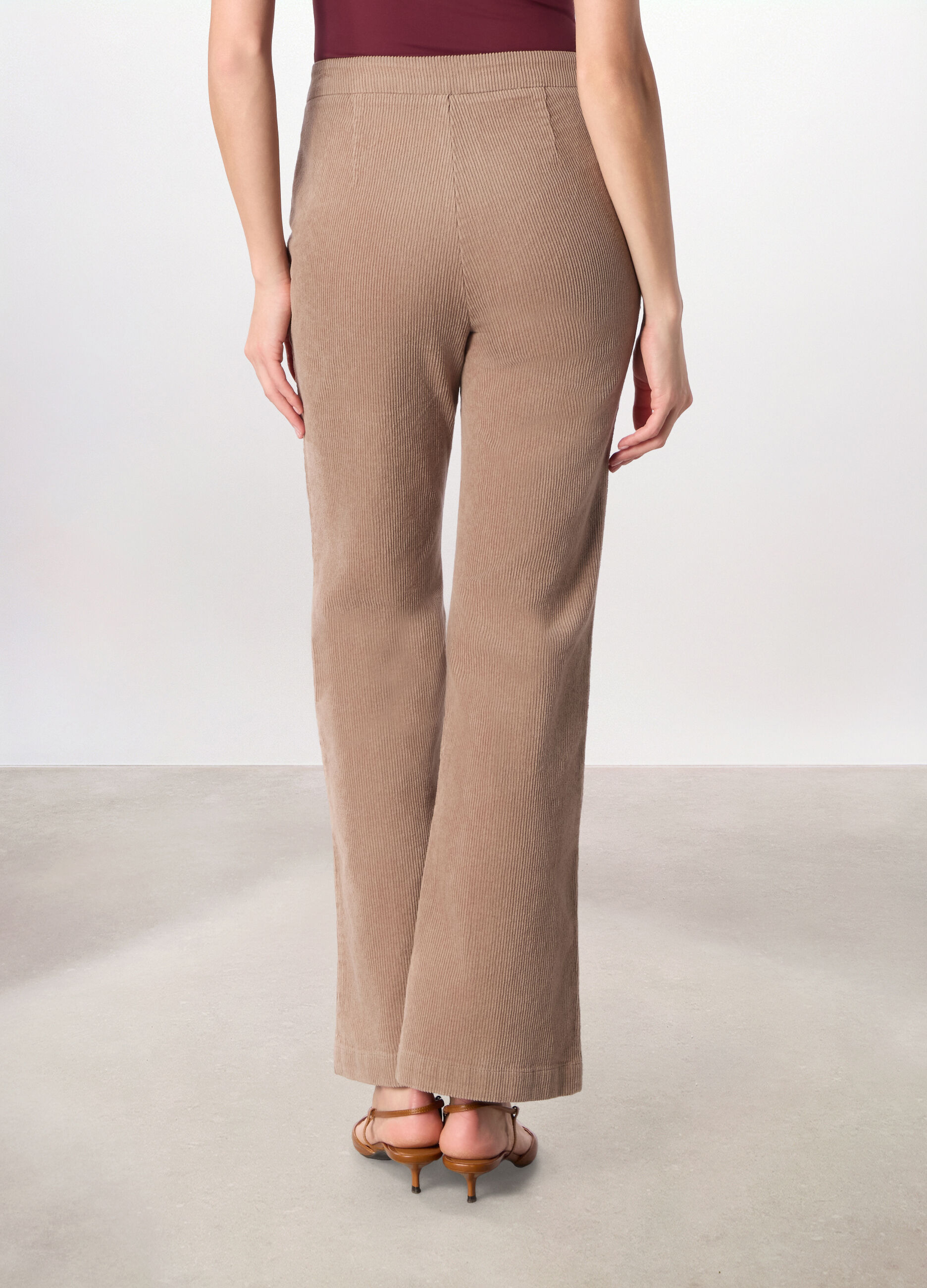 Pantaloni in velluto a coste donna_1