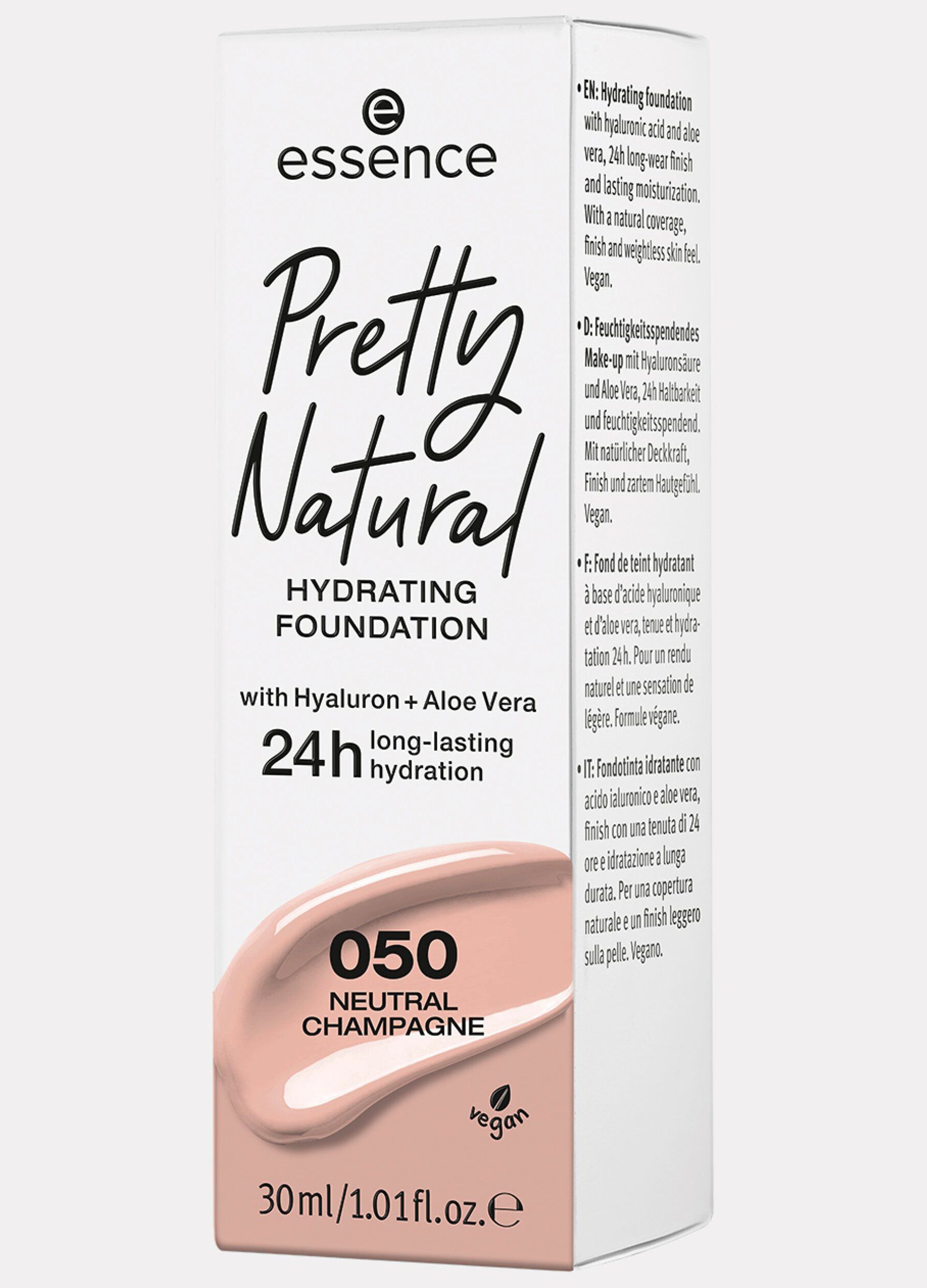 Essence pretty natural fondotinta viso effetto idratante 050