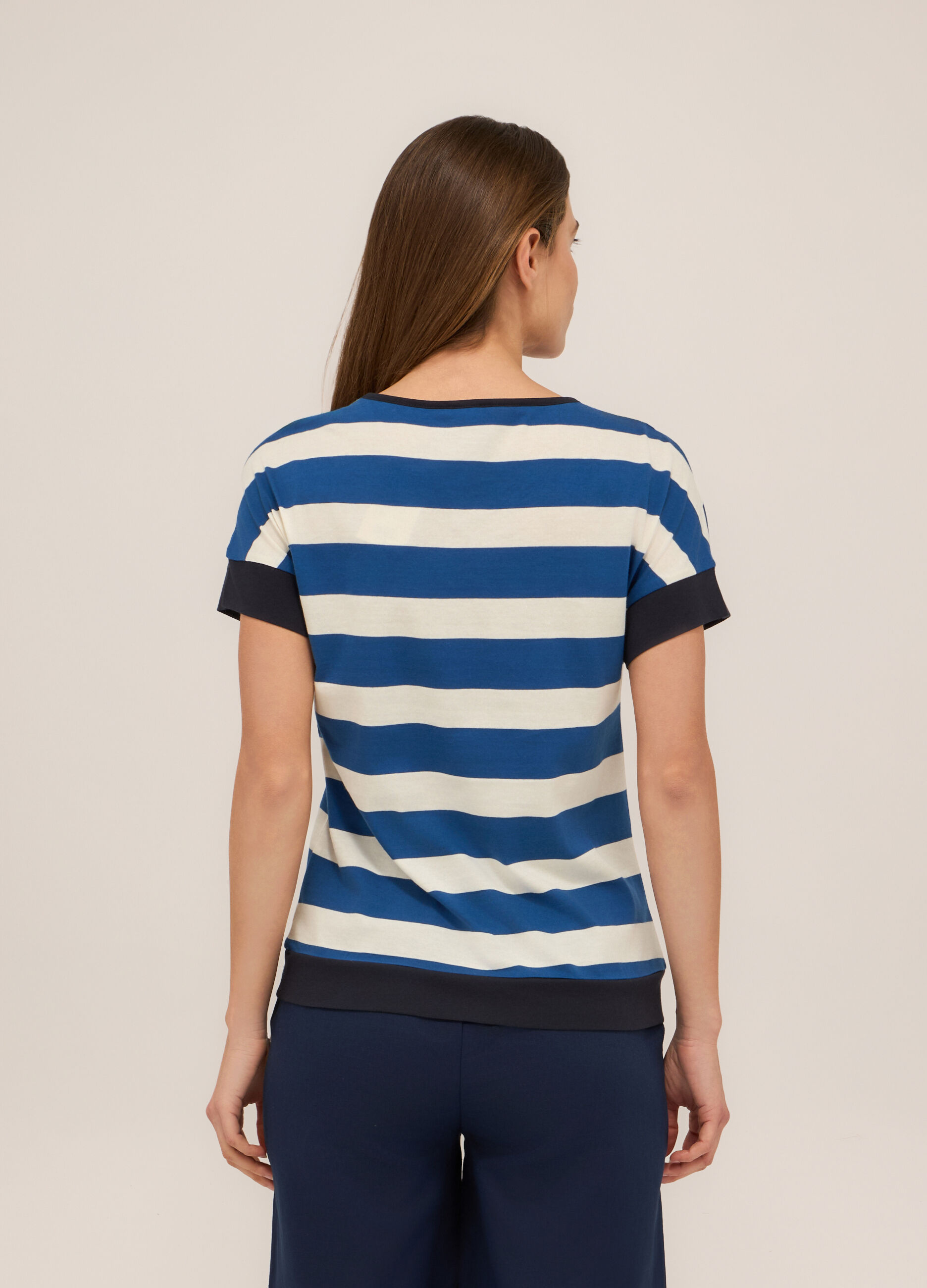 T-shirt in jersey di puro cotone donna_1