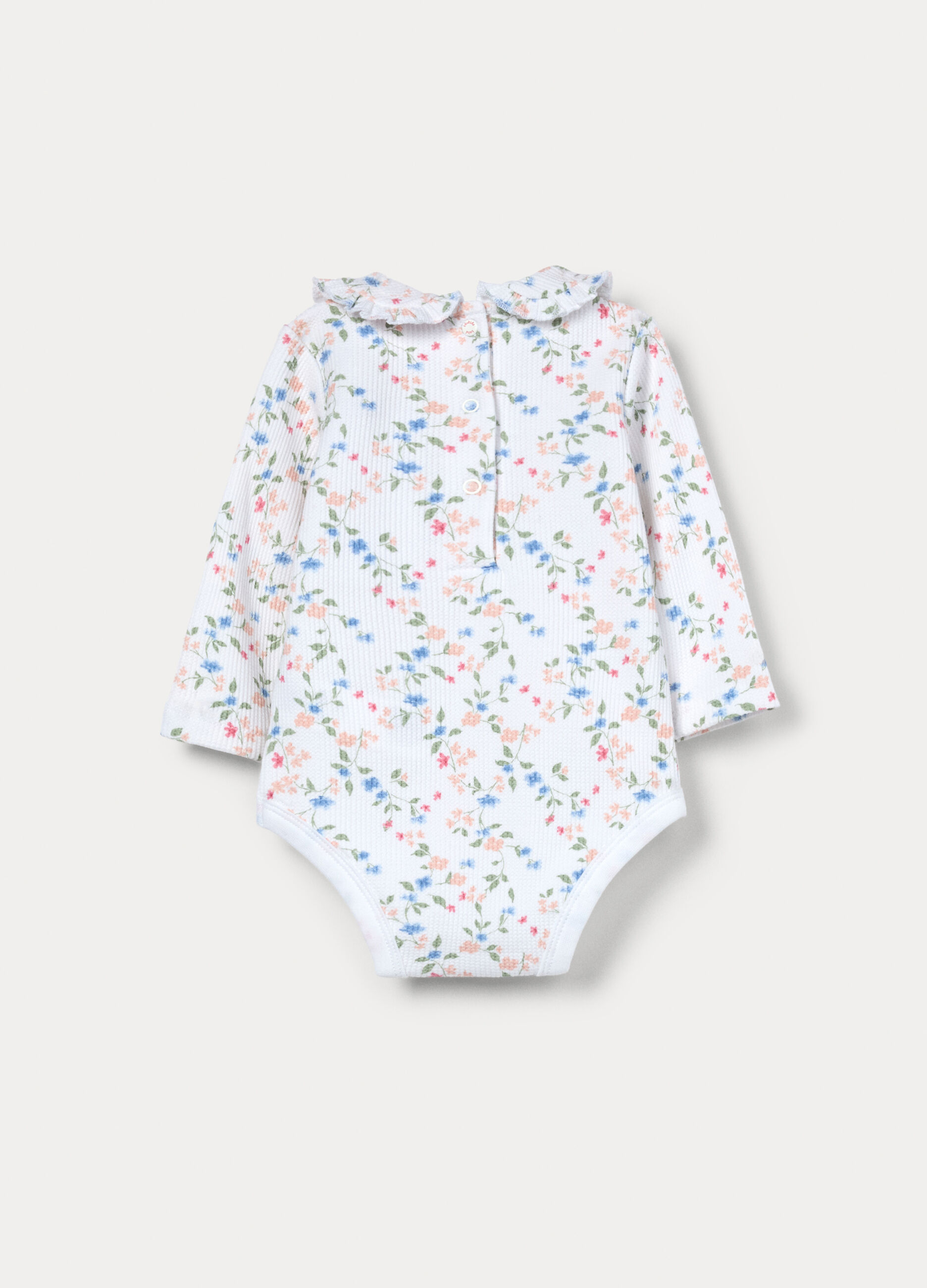 Body misto cotone in maglia neonata_1