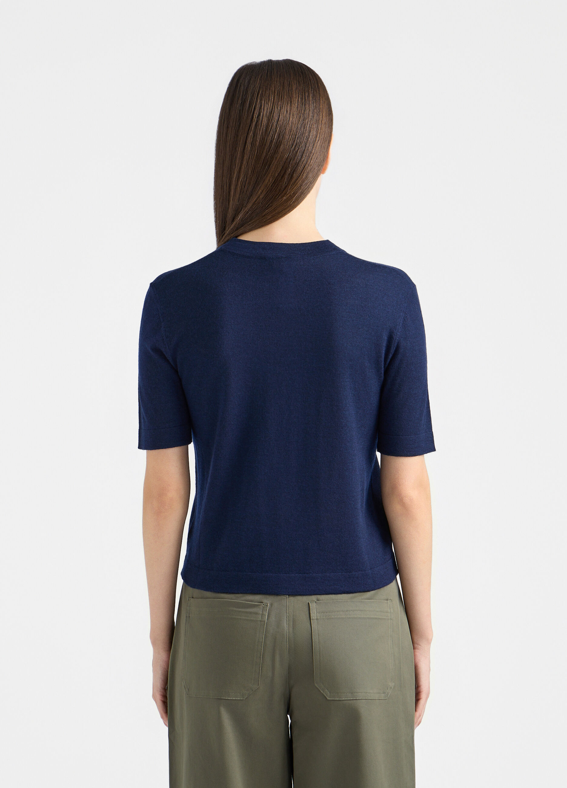 Maglia girocollo rasata donna_2