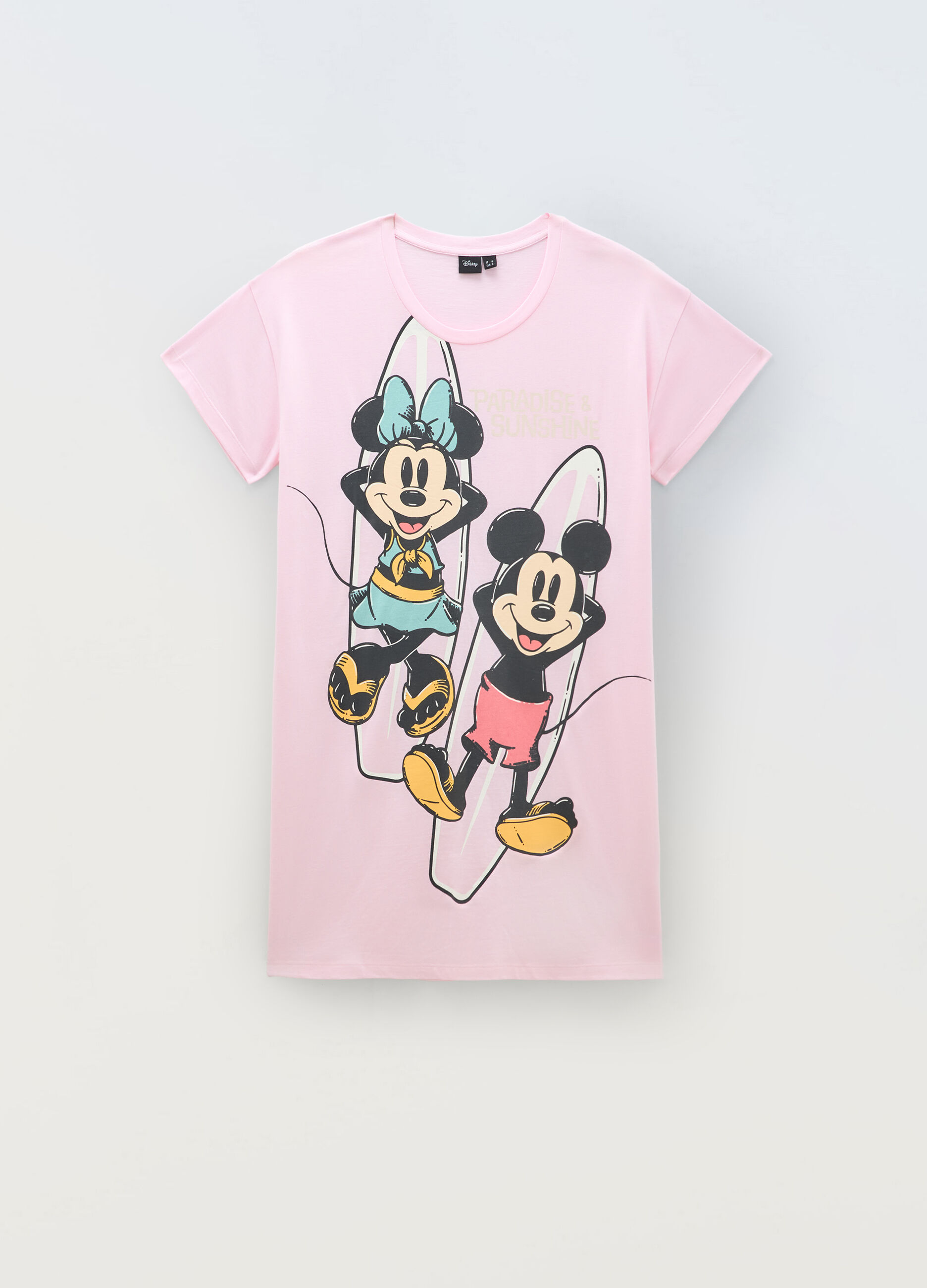 Maxi t-shirt da notte in puro cotone donna_0