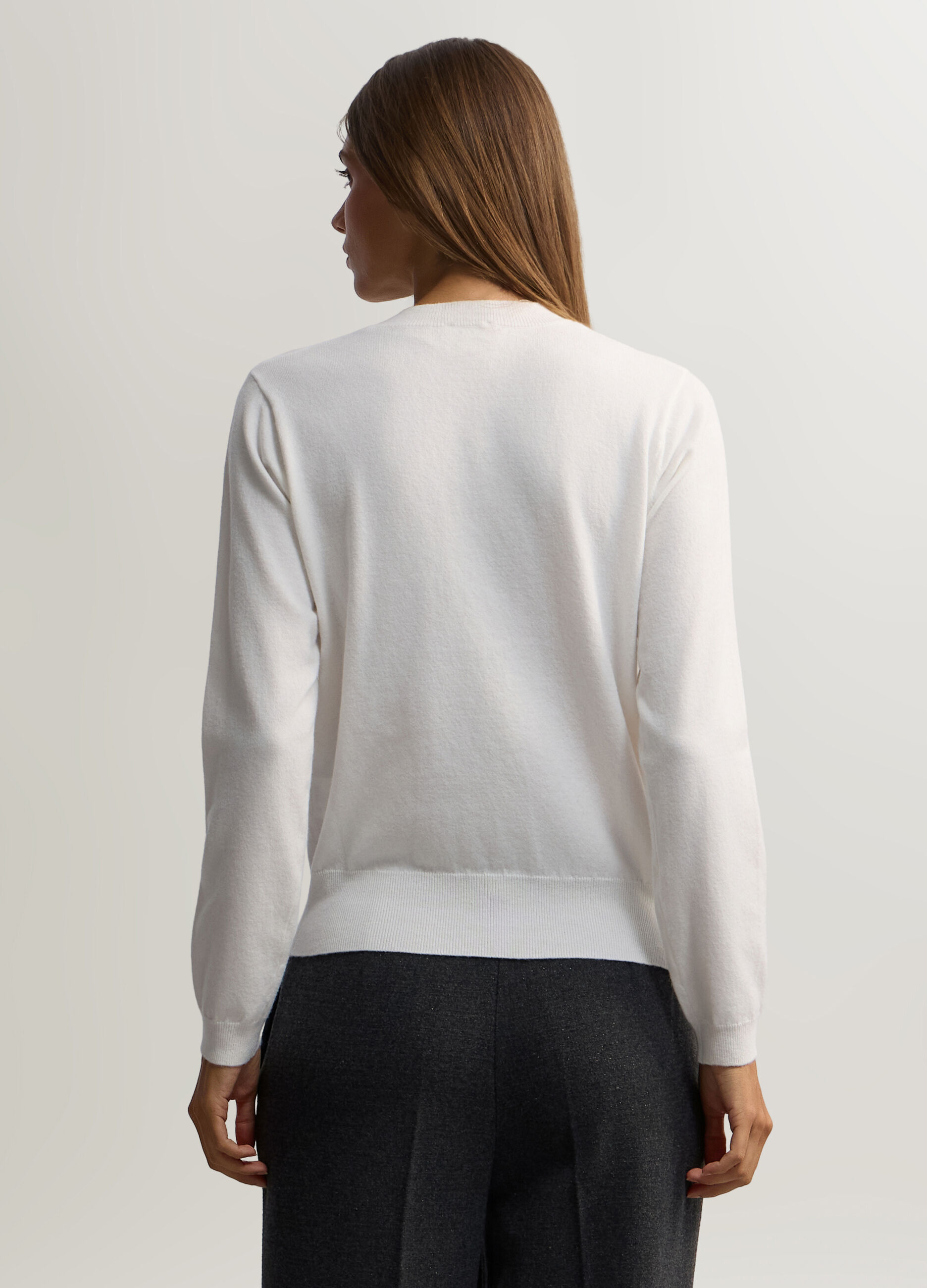 Maglia girocollo rasata donna_1