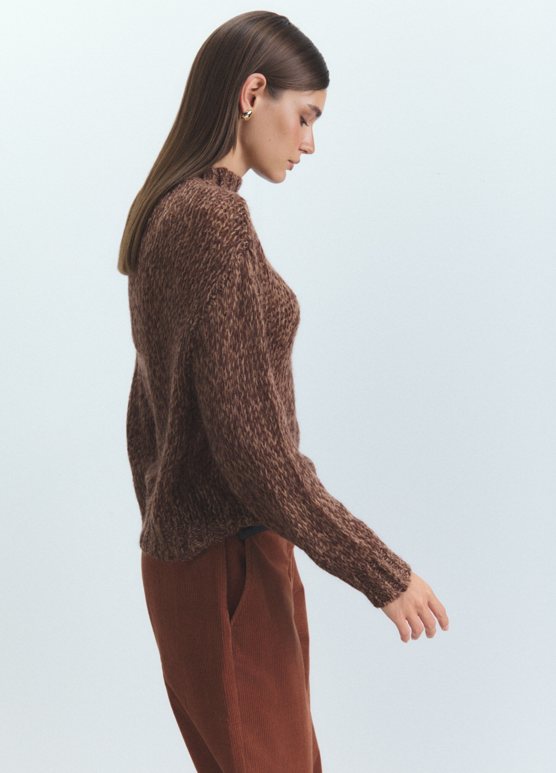 Pullover girocollo rasato donna_2