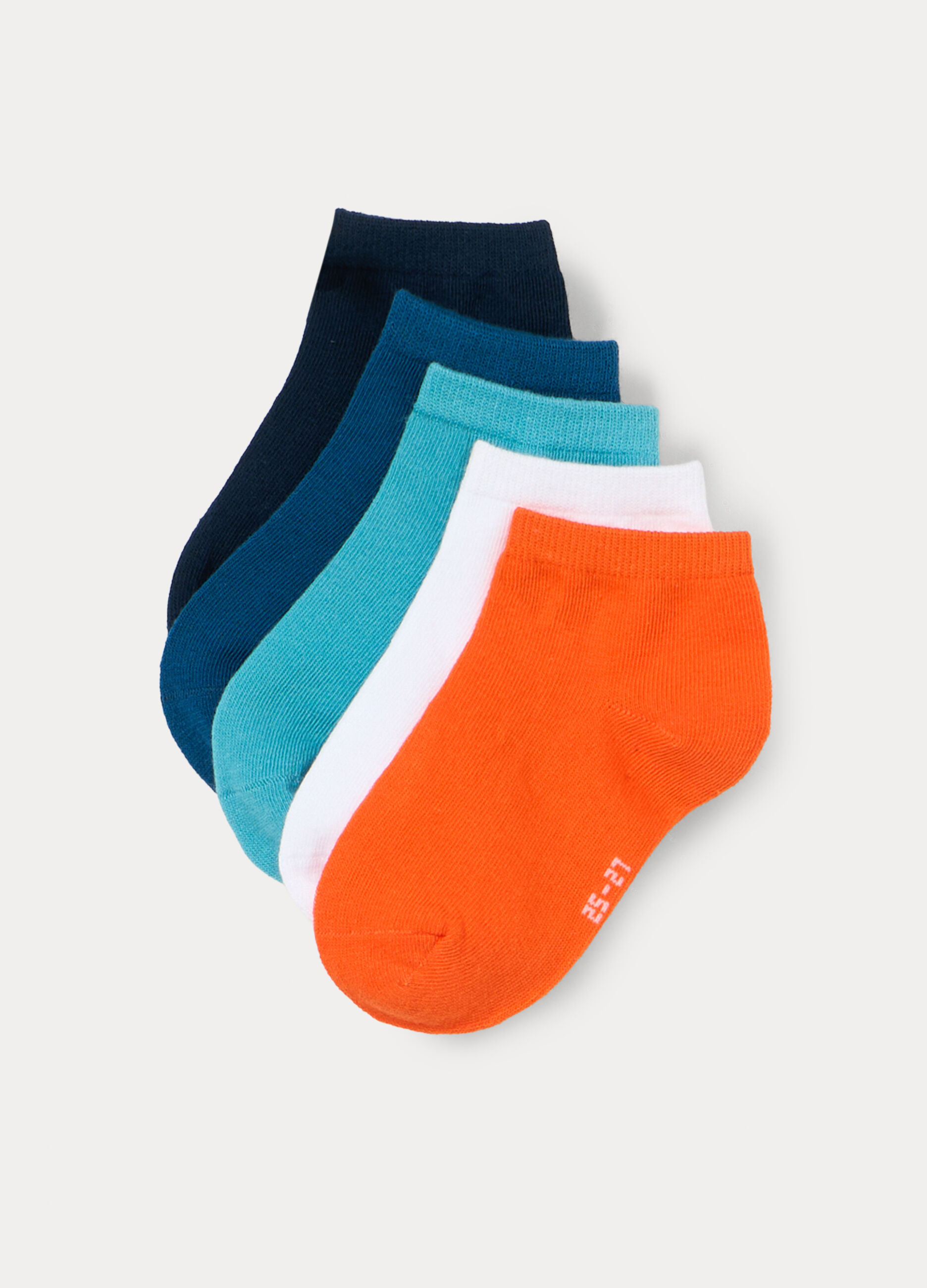 Pack 5 calze corte in misto cotone stretch _0