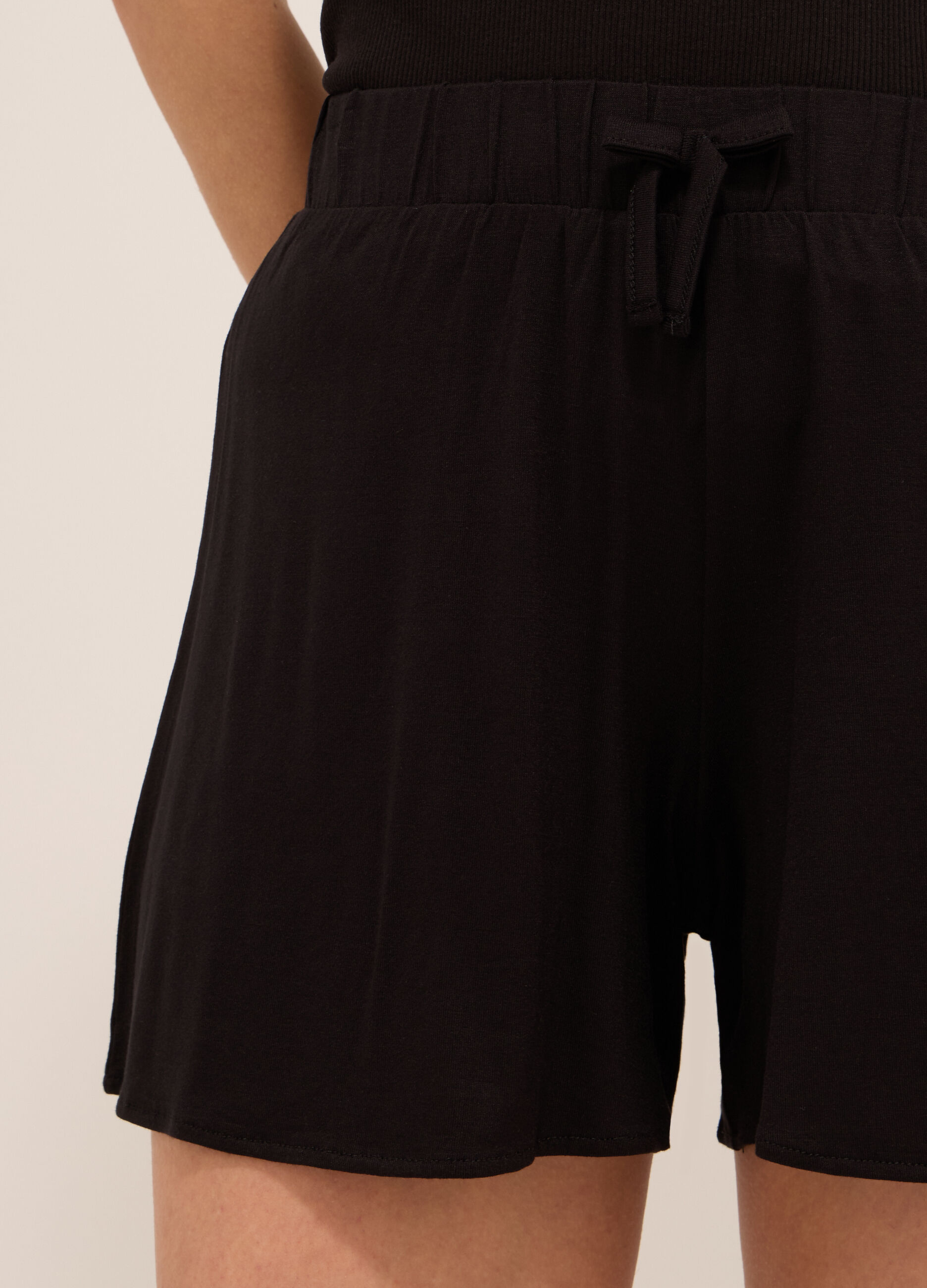 Shorts in jersey di misto viscosa donna_2