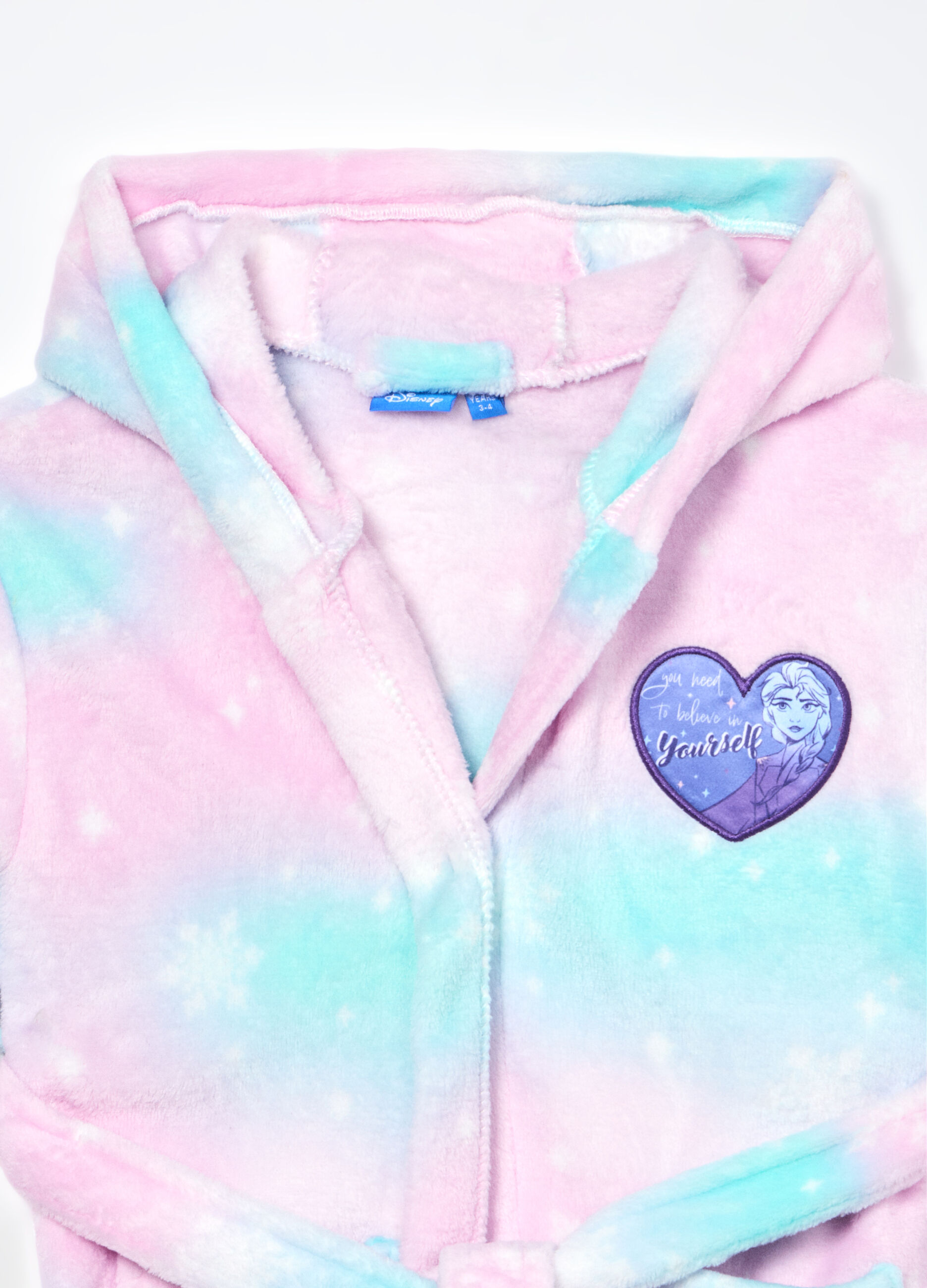 Vestaglia multicolor in coral fleece bambina